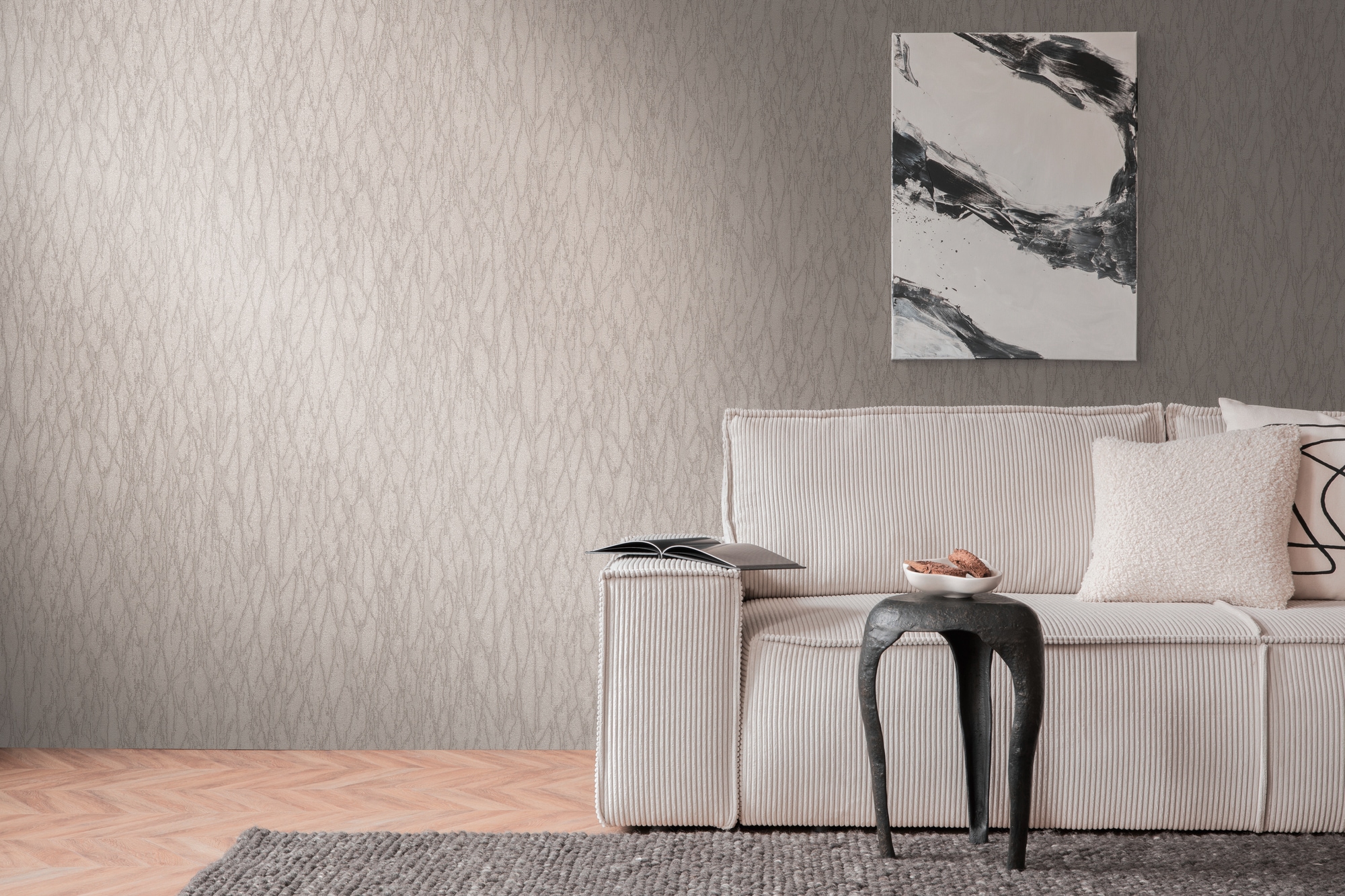 living walls Vliestapete »Smart«, leicht glänzend, Vliestapete Steintapete für Schlafzimmer Küche Wohnzimmer Stein-Optik