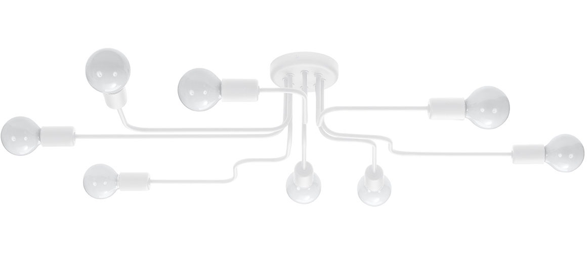SOLLUX lighting Deckenleuchte »Kronleuchter VECTOR 8 weiß«, 8 flammig, Leuc günstig online kaufen