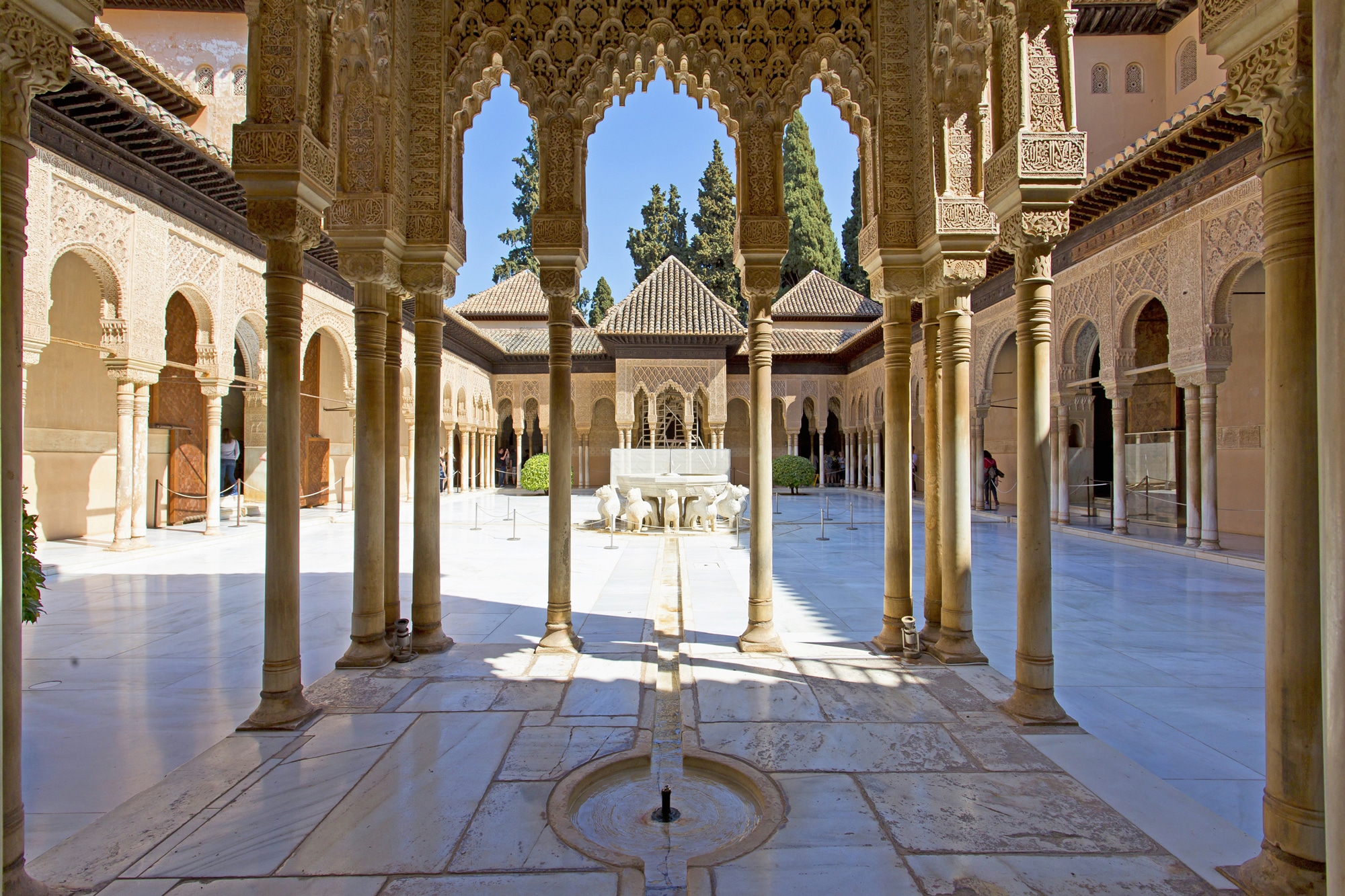 Papermoon Fototapete »ARCHITEKTUR-PATIO DES LÖWES PALAST ALHAMBRA BOGEN HOF günstig online kaufen