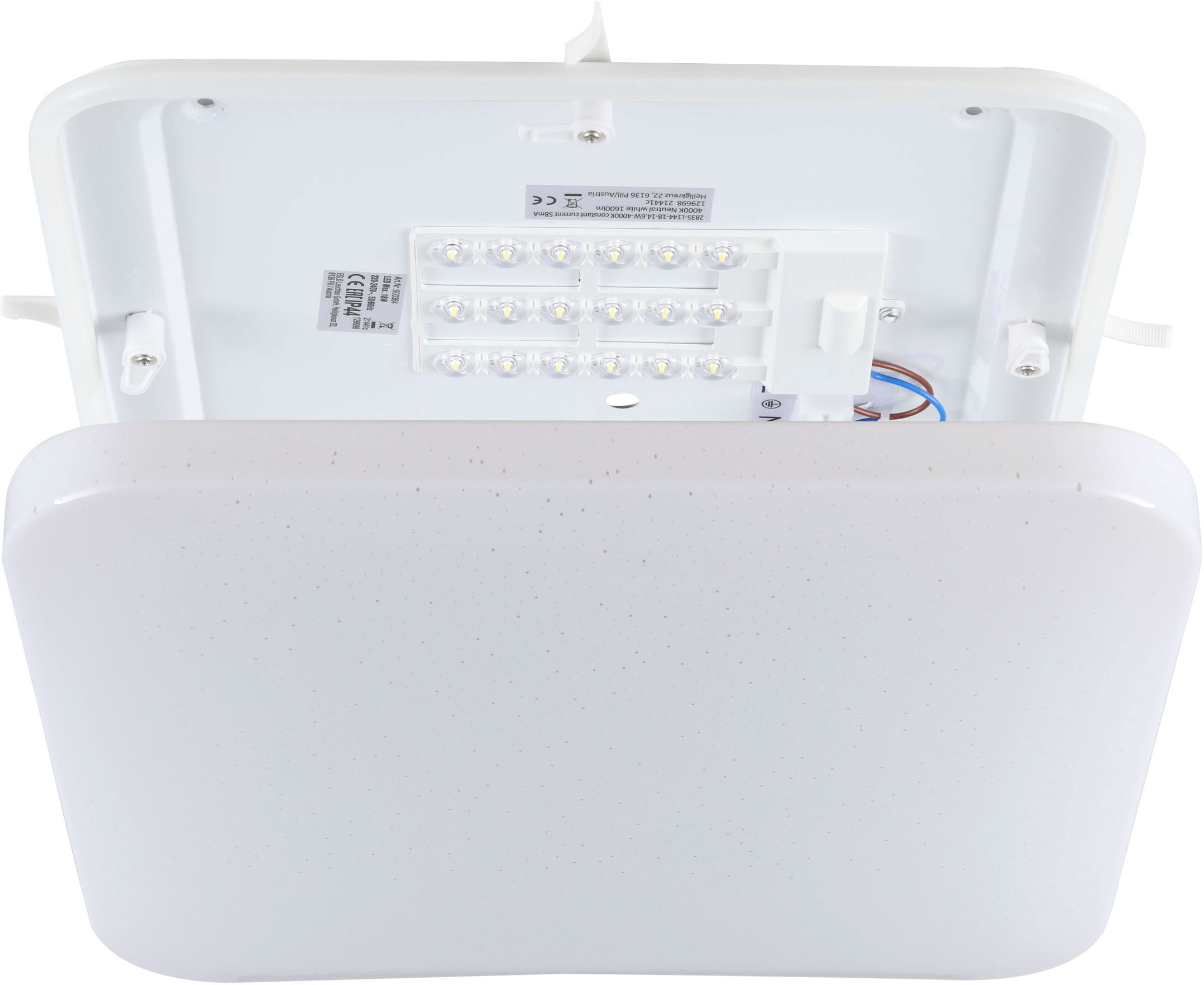 EGLO Deckenleuchte »FRANIA-S«, Leuchtmittel LED-Modul | LED fest integriert, Sternenhimmel Deckenleuchte, Kristall-Effekt, neutralweiß, IP44, 33 cm