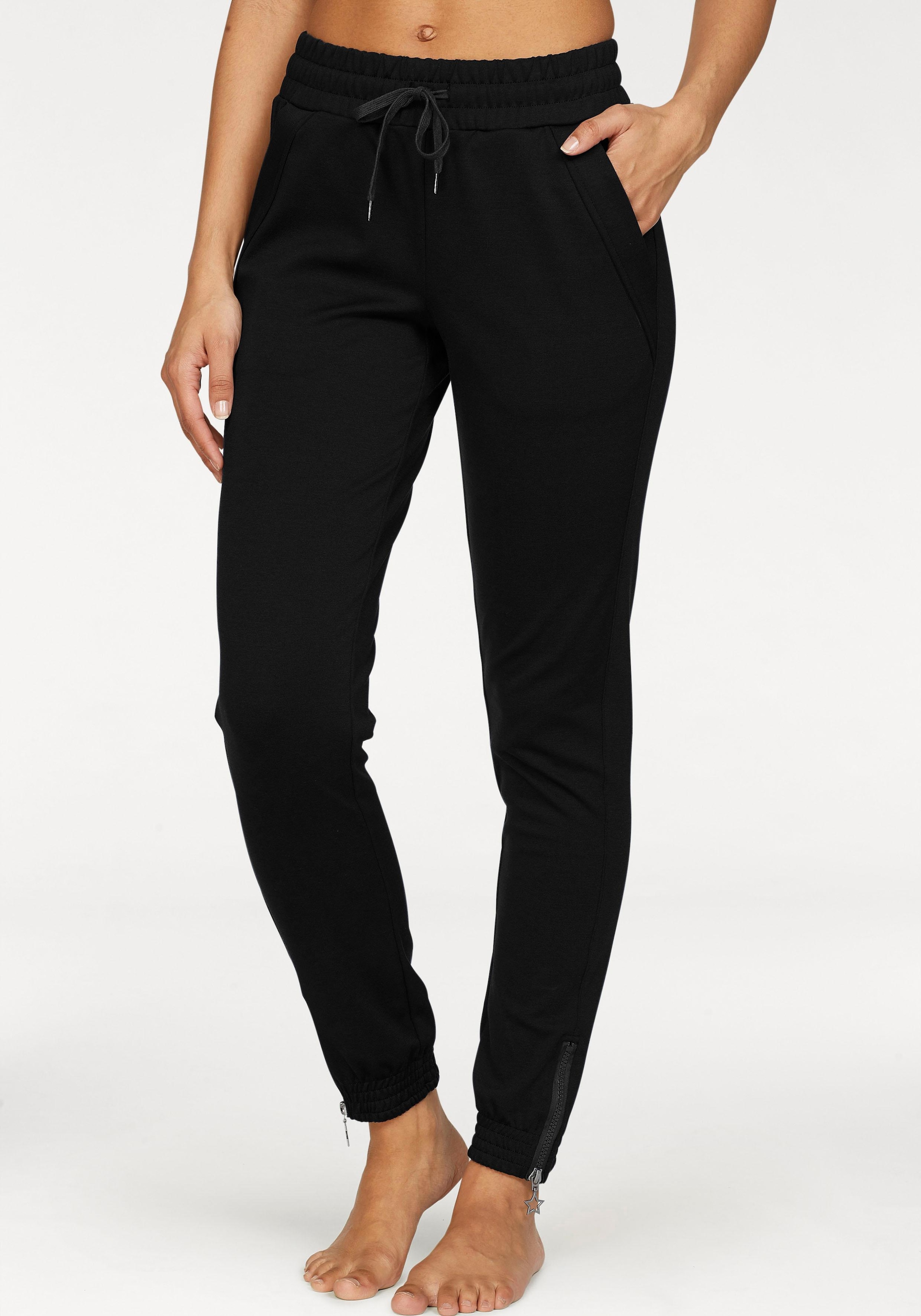 Bench. Loungewear Relaxhose  mit schmalem Bein und Zipper am Saum, Loungewear, Loungeanzug