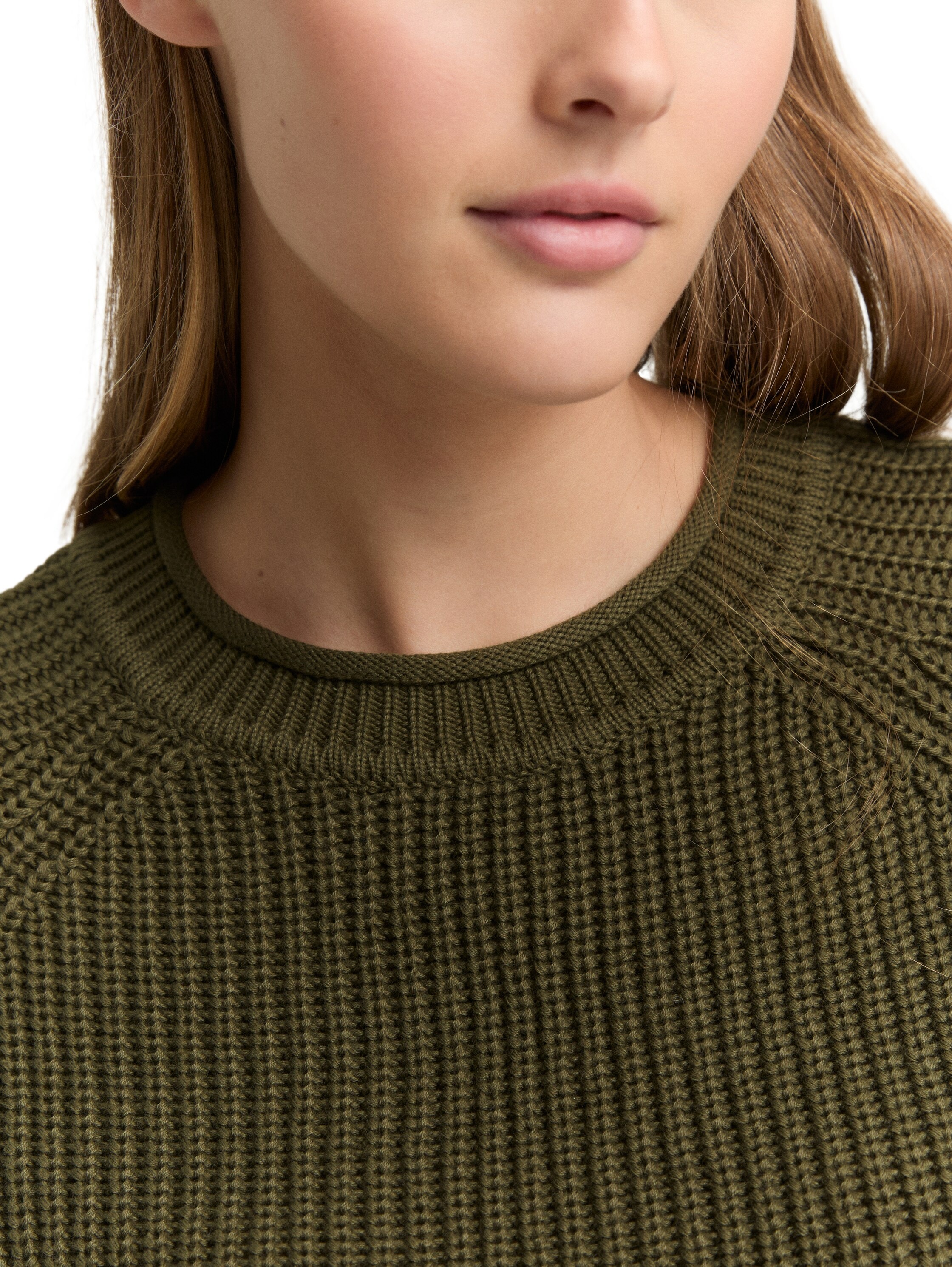 TOM TAILOR Denim Strickpullover, mit Strick-Struktur