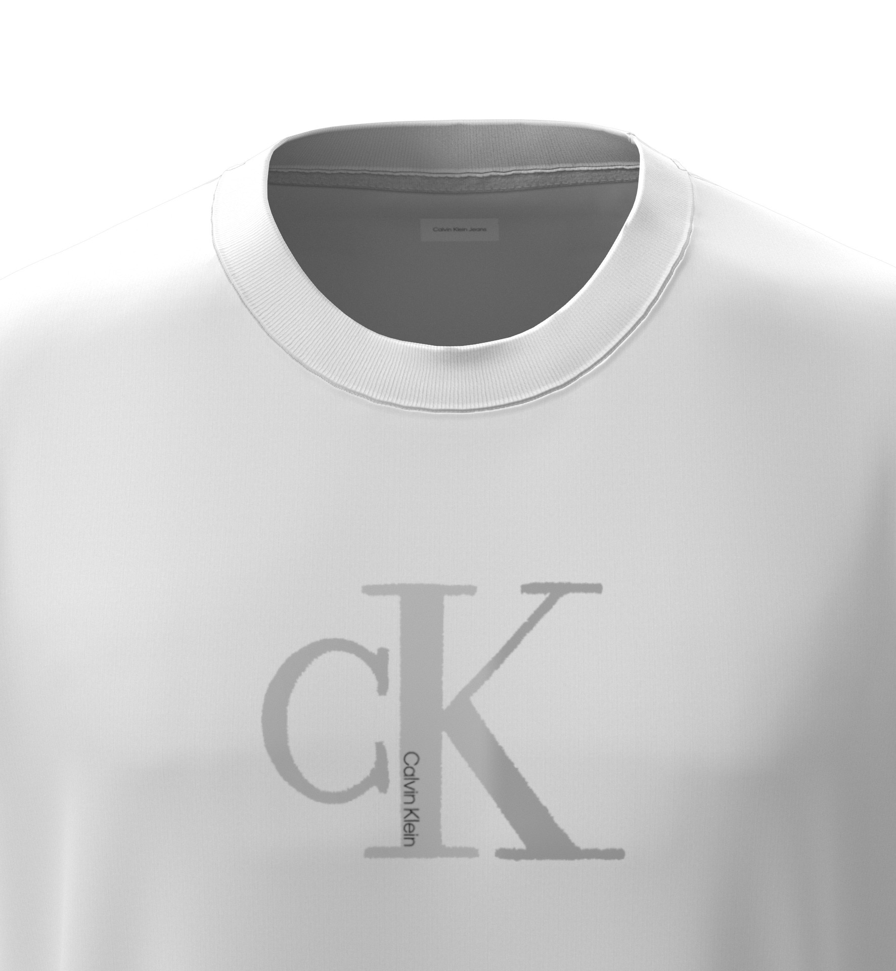 Calvin Klein Jeans T-Shirt »SS CNTR MNGRM E CLSS« Mit Rundhalsausschnitt