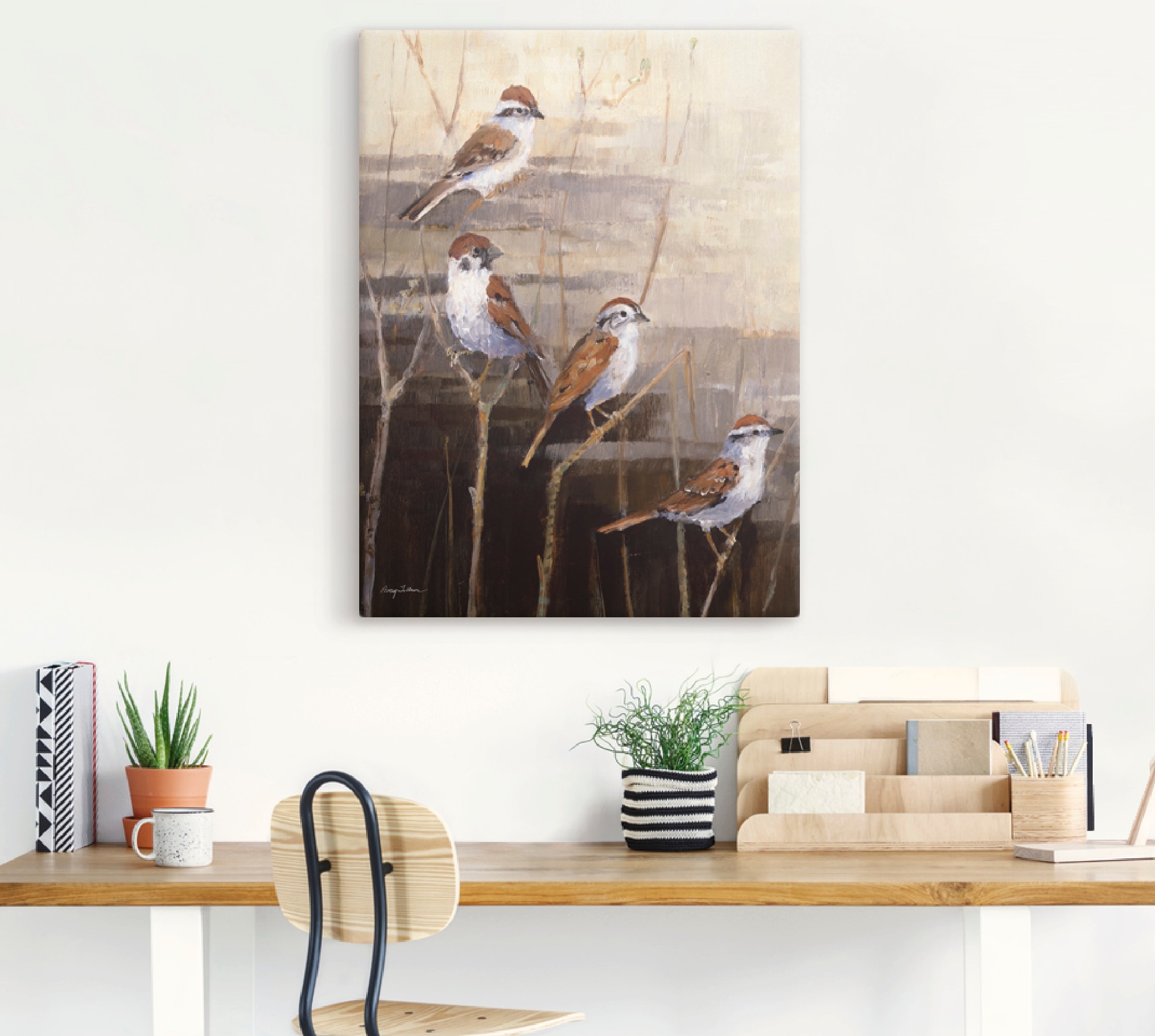 Artland Wandbild »Abend Heiligtum II«, Vögel, (1 St.), als Leinwandbild, Po günstig online kaufen