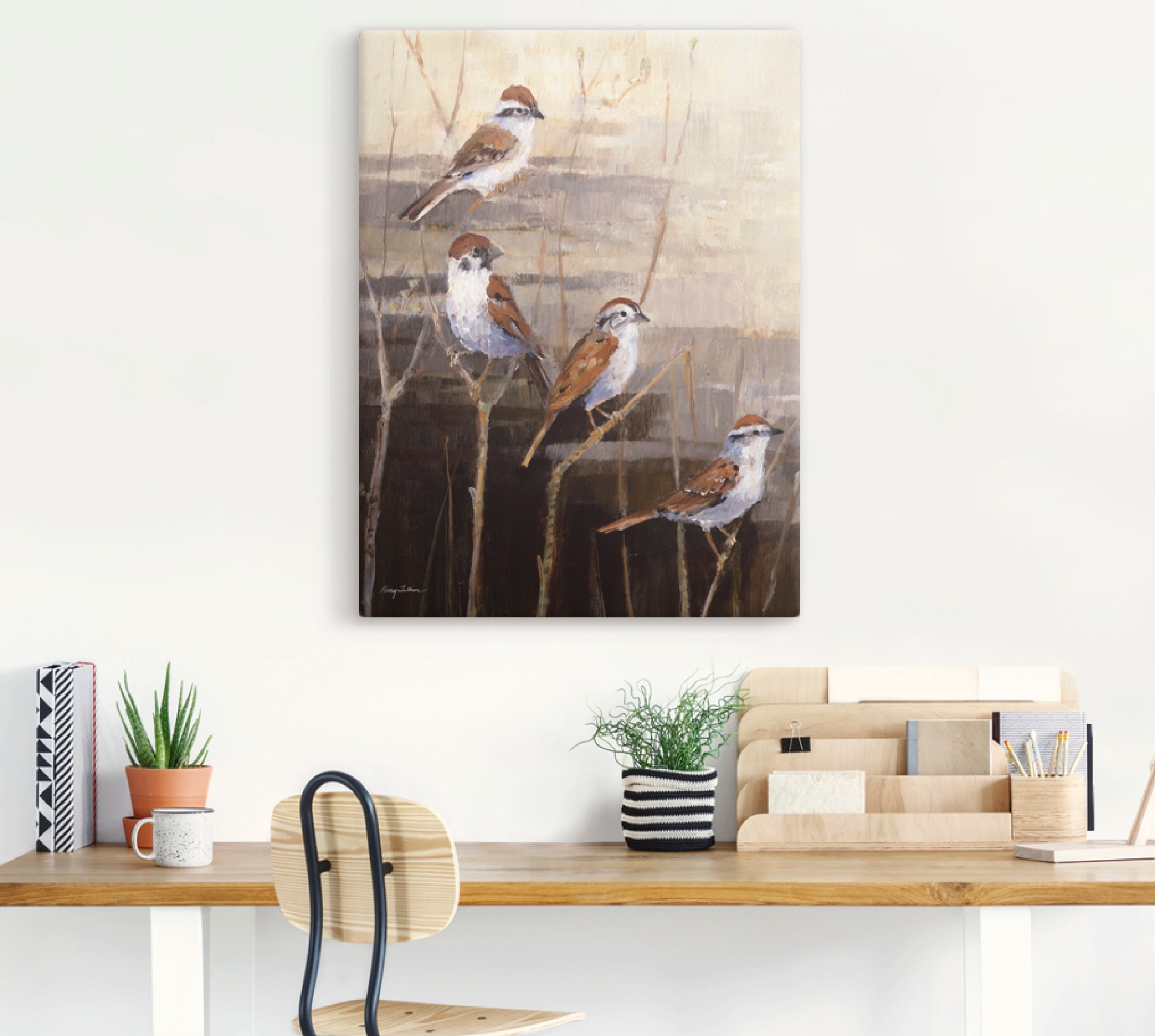 Artland Wandbild »Abend Heiligtum II« Vögel 1 Stk. tlg. als Leinwandbild, P günstig online kaufen