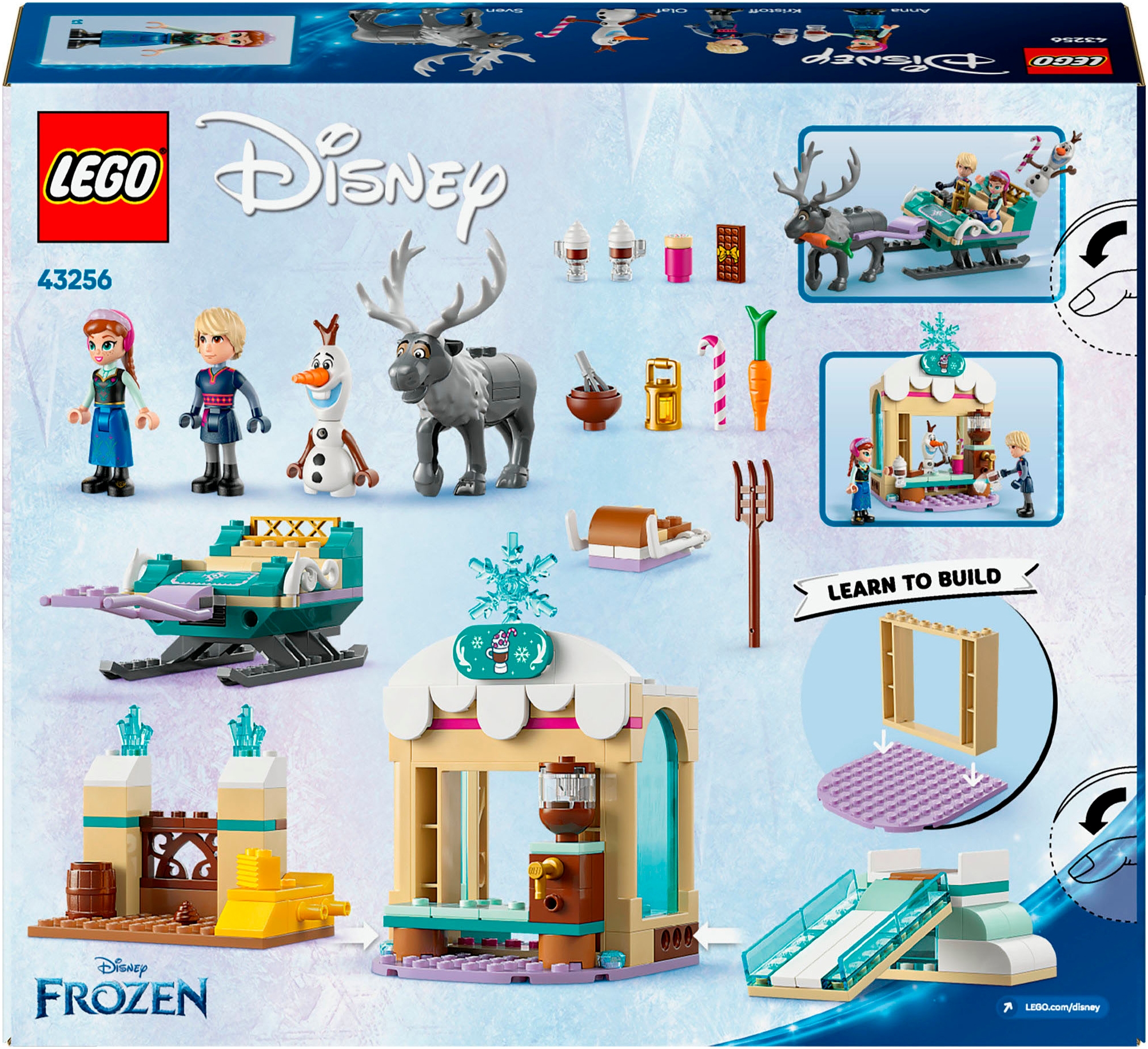 LEGO® Konstruktionsspielsteine »Annas Schlittenabenteuer (43256), LEGO Disney Princess«, (192 St.), Made in Europe