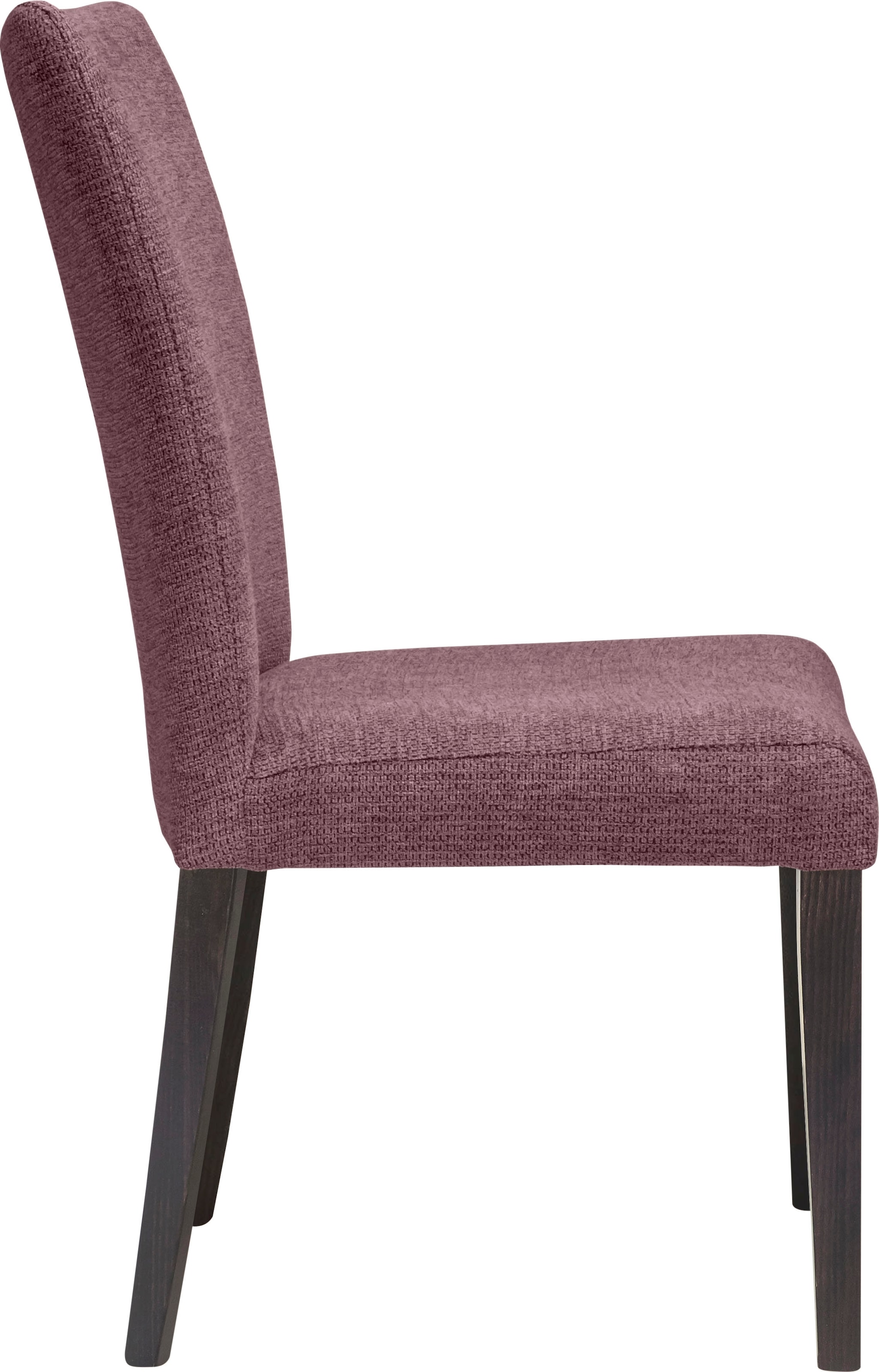 Home affaire 4-Fußstuhl »Aspen«, (Set), 2 St., Softstruktur, Beine aus massiver Buche, wengefarben lackiert