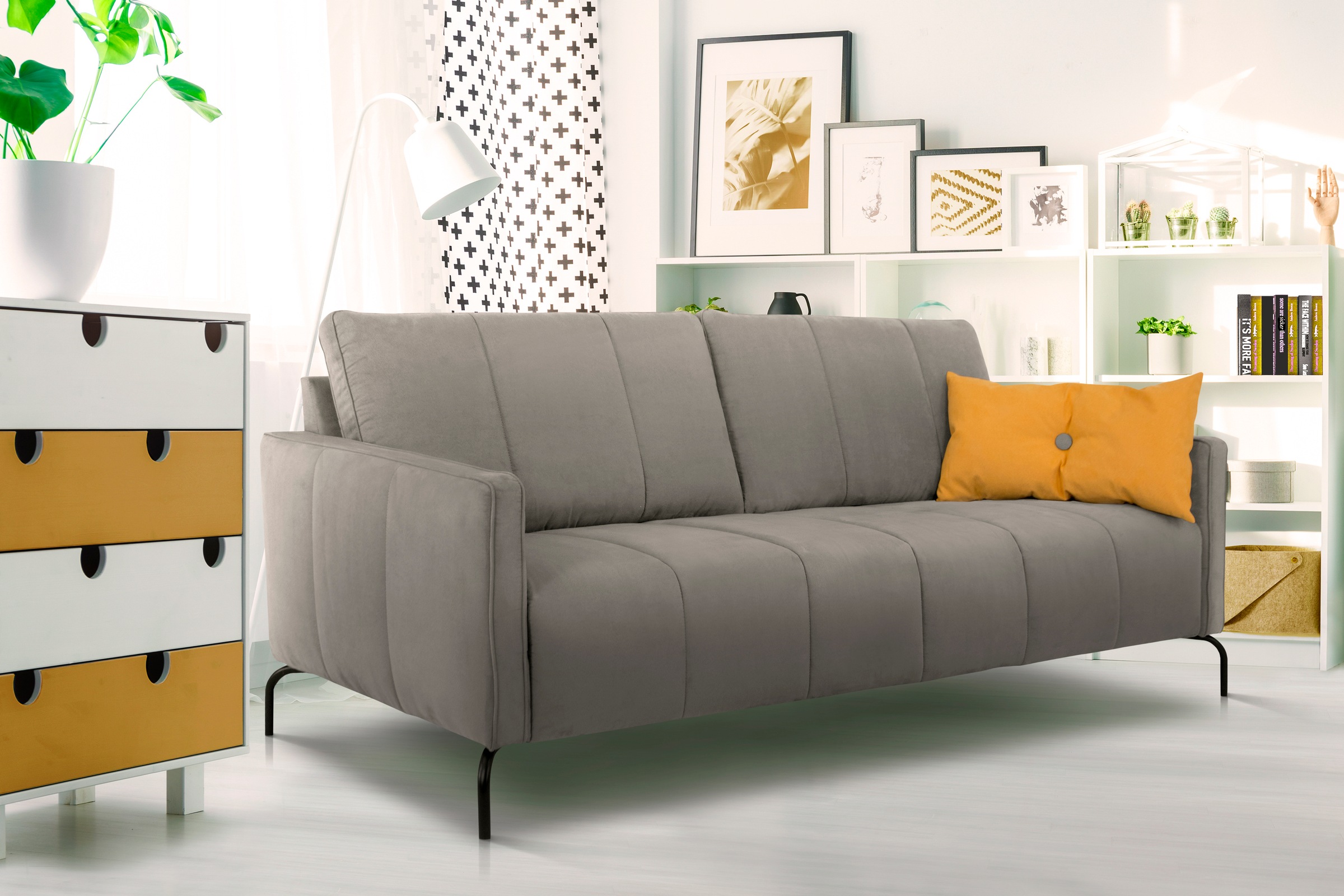 Home affaire 3-Sitzer »Xeen« mit feiner Steppung und Keder günstig online kaufen