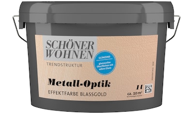 SCHÖNER WOHNEN-Kollektion Wandfarbe »Metall-Optik Effektfarbe«, 1 Liter, blassgold,... kaufen