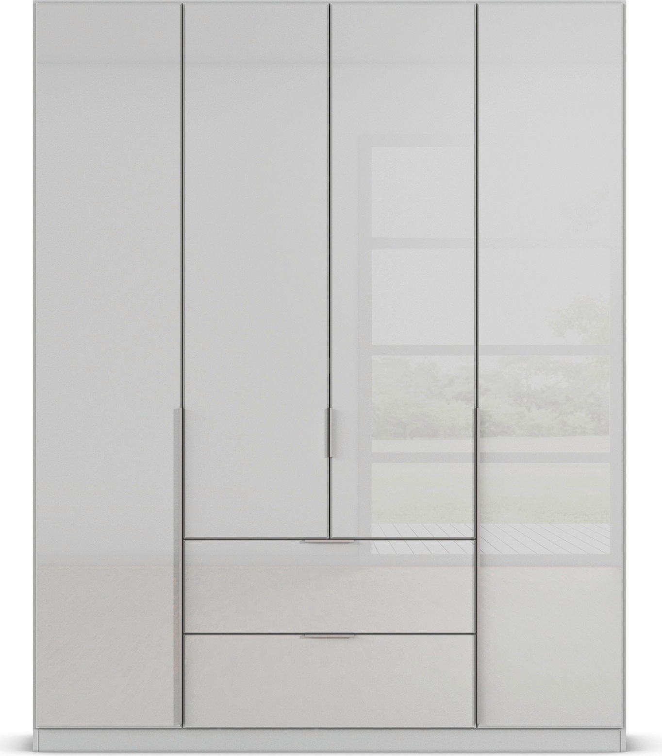 rauch Drehtürenschrank »Kleiderschrank Kleiderschränke Schrank Garderobe AGORDO mit Glasfront«, mit Außenschubkästen, in 6 Breiten und 2 Höhen MADE IN GERMANY