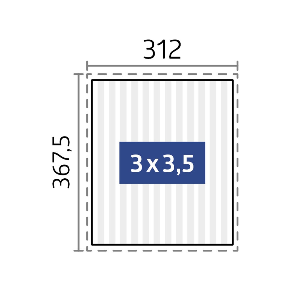 Biohort Pergola »3x3,5 m, verschiedene Farben« 312x367,5x264 cm, ausgezeichnet mit dem Red Dot Design Award