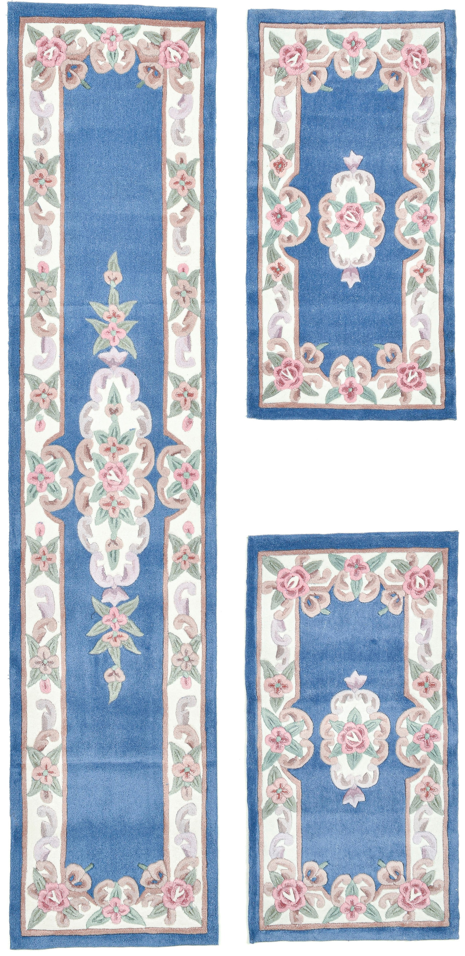 THEKO Bettumrandung »Ming«, (3 tlg.), Bettvorleger, Läufer-Set, hochwertiges Acrylgarn, florales Design
