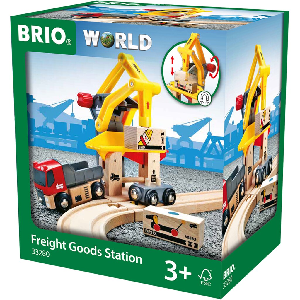 BRIO® Spielzeug-Eisenbahn »BRIO® WORLD, Frachtverladestation«, für Spielzeugeisenbahn, FSC®- schützt Wald - weltweit