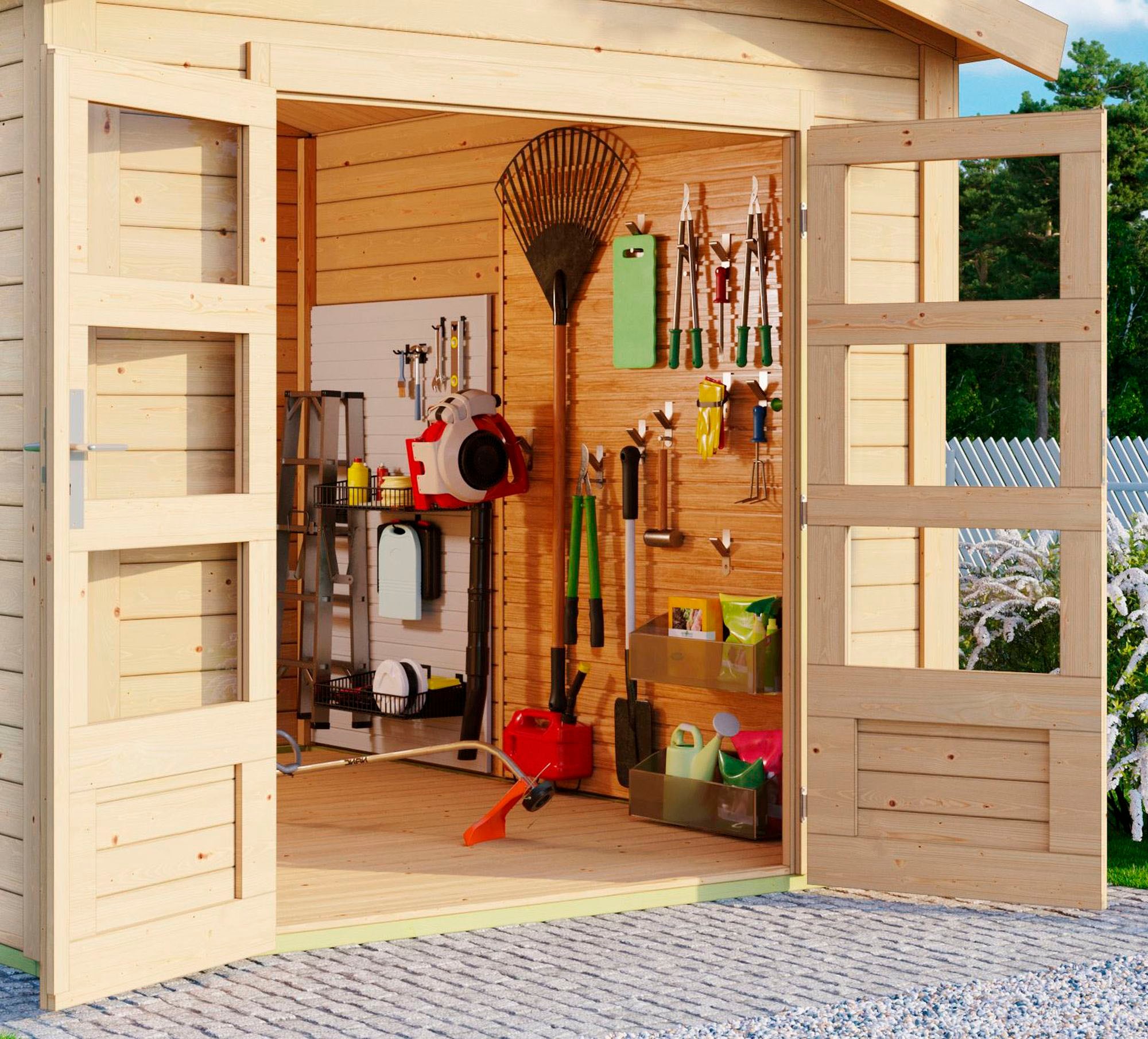 Karibu Gartenhaus »Traufberg 3«, naturbelassen