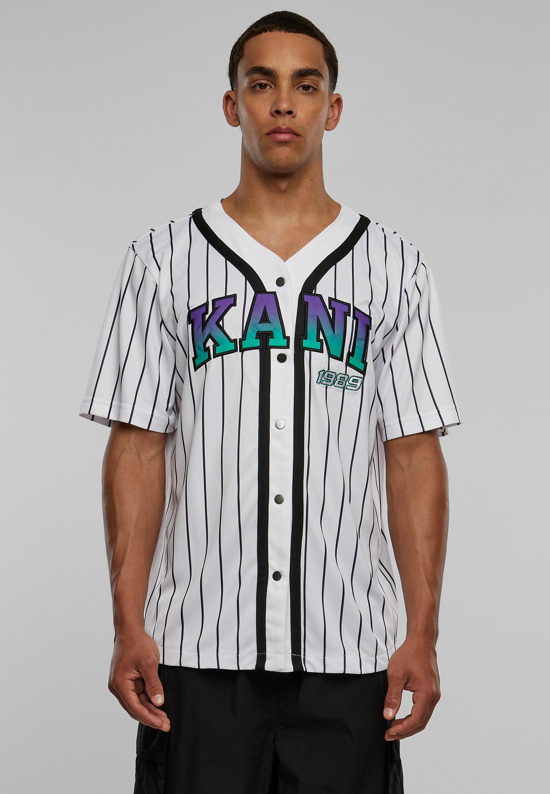 Karl Kani T-Shirt »Karl Kani Herren KM233-003-2 KK Serif Pinstripe Baseball Shirt« 1 Stk.