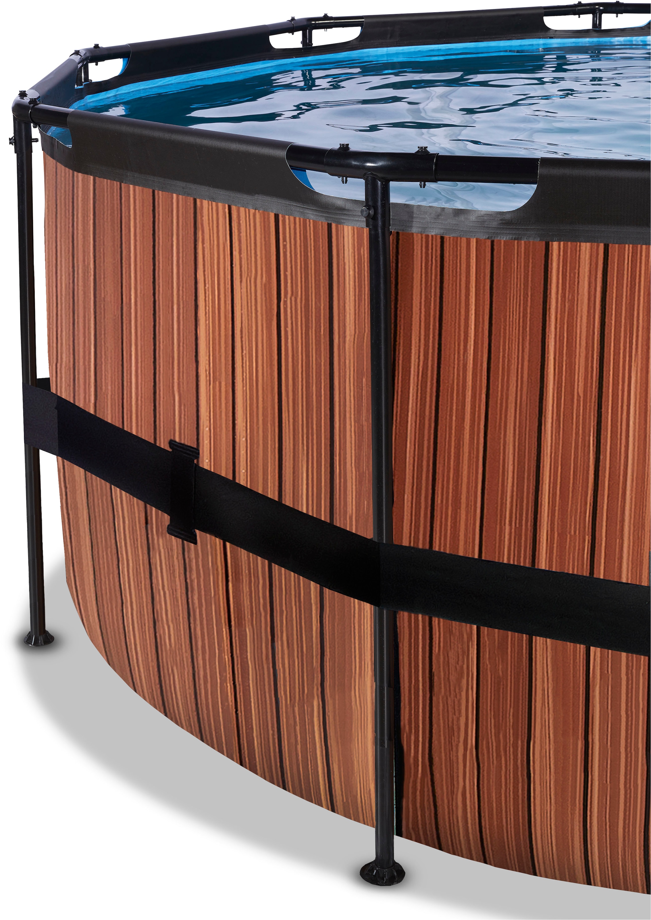 EXIT Framepool »inkl. multifunktionaler Poolabdeckung«, (Set, 4 tlg.), ØxH: 427x122 cm, mit Sandfilteranlage und Sicherheitsleiter