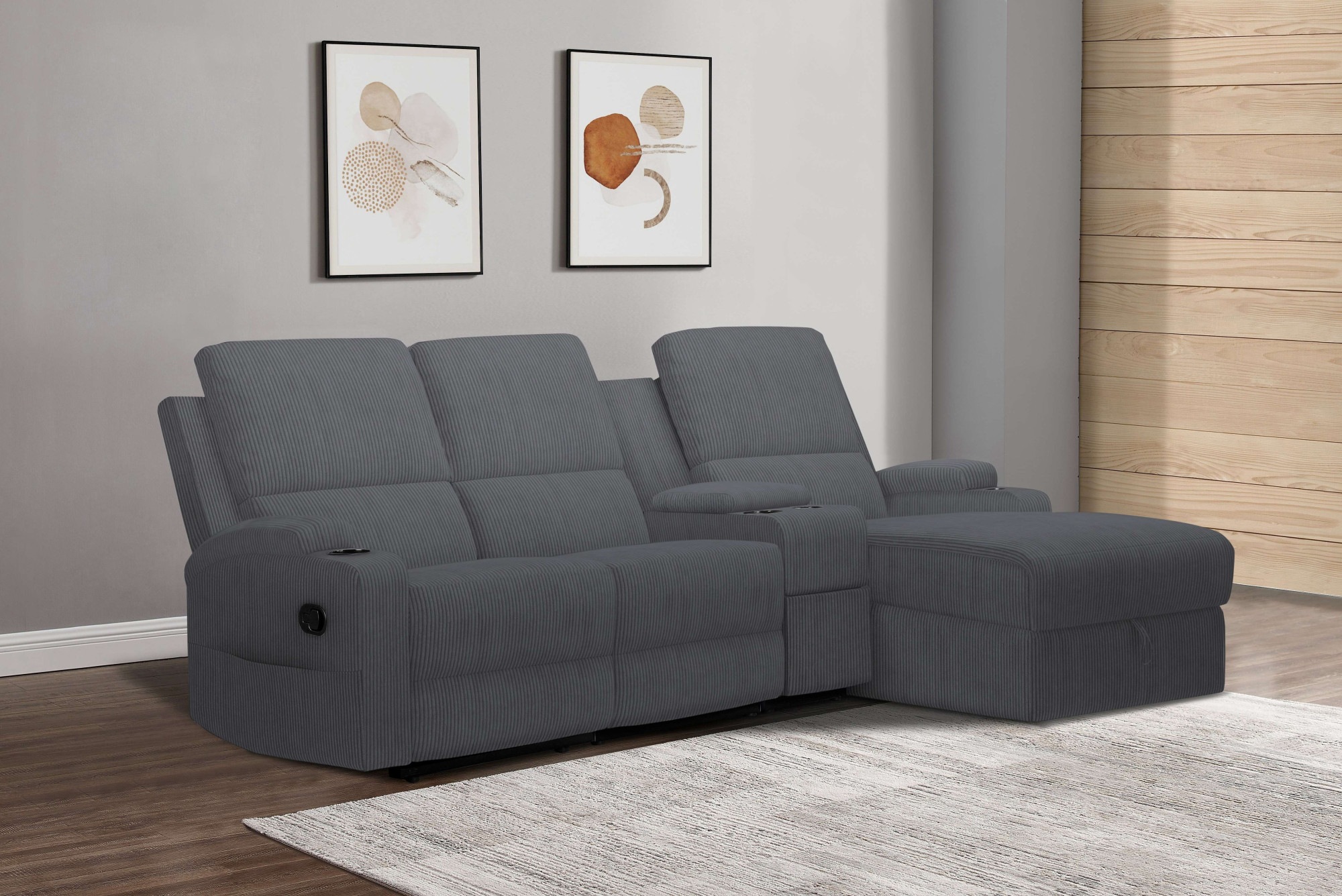 Home affaire Ecksofa »NAPORI Multimediasofa, 3er Kinosessel XXL, L-Form, Co günstig online kaufen