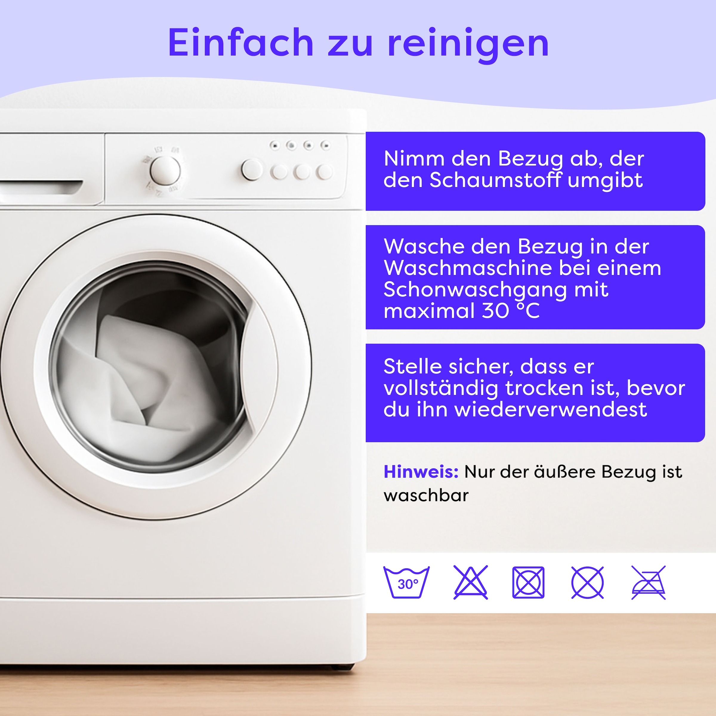 Wolkenfeld Bettwäsche »Wolkenfeld Premium Musselin mit Reißverschluss« 2 tlg. tlg. aus 100% Baumwolle – Atmungsaktiv & Weich – inkl. Kissenbezug 80x80