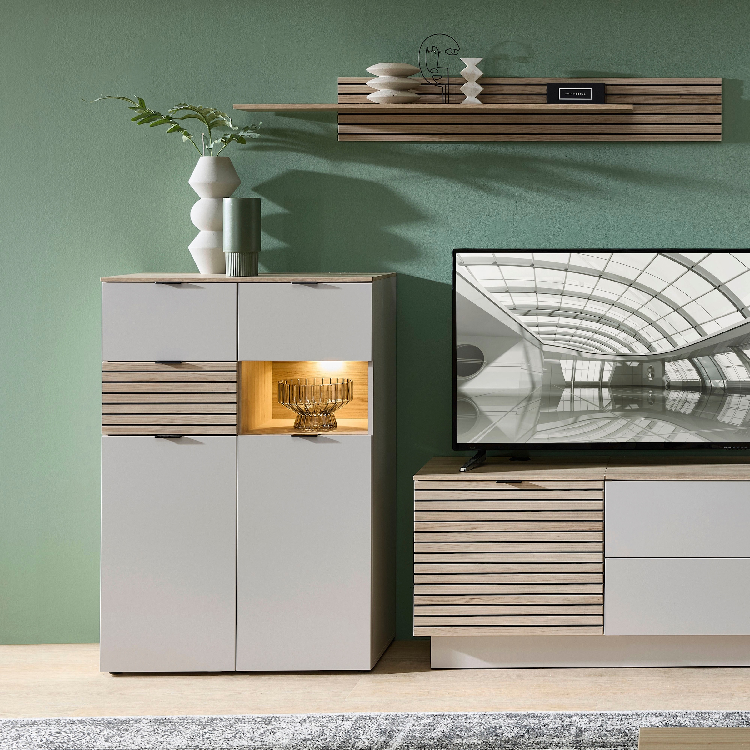 Innostyle Highboard »INA Highboard, 125 x 125 x 45 cm (B/H/T)« 1 Stk. tlg.