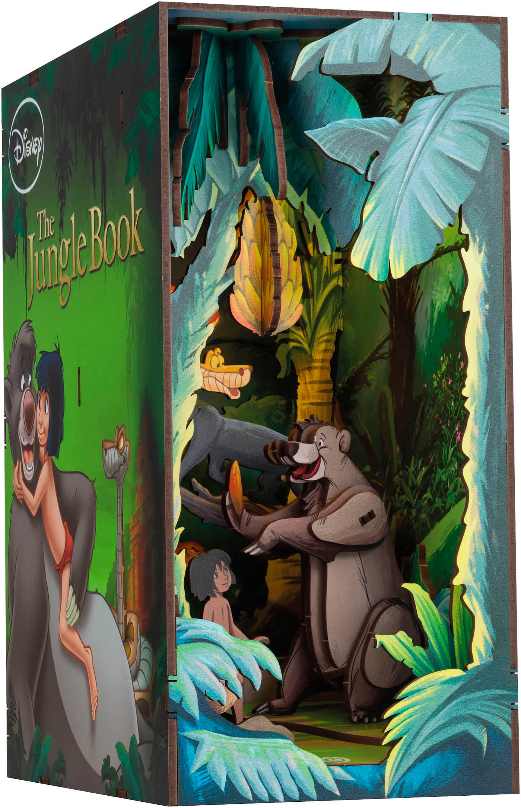 Revell® 3D-Puzzle »Book Nook, Tiny Adventures Disney Das Dschungelbuch«, Buchstütze; mit LED-Beleuchtung