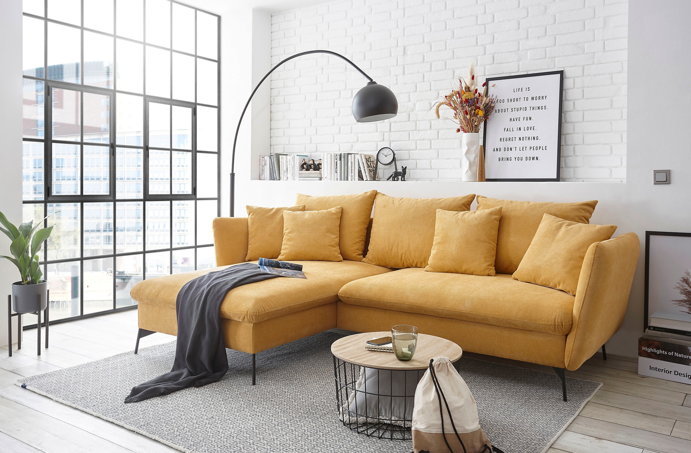 OTTO home Ecksofa »LIVORNO,258 cm, L-Form,« Schlaffunktion u. Bettkasten (1 günstig online kaufen