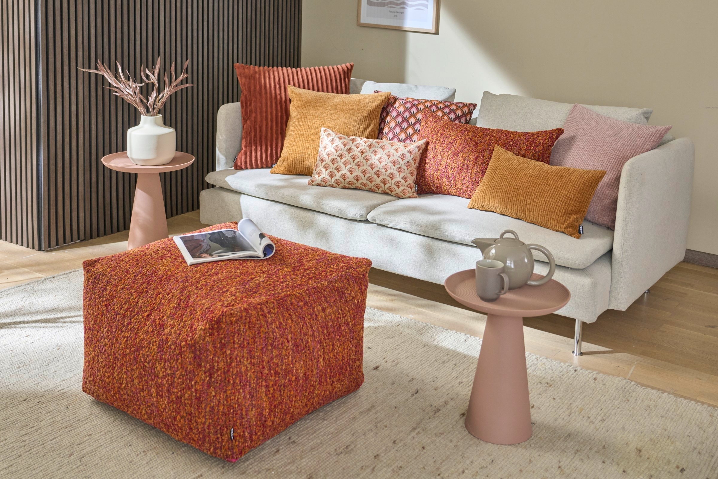 H.O.C.K. Sitzauflage »Jonny« Cordkissen inkl. Füllung, 50x50x10cm, Matratzenkissen, strukturiert