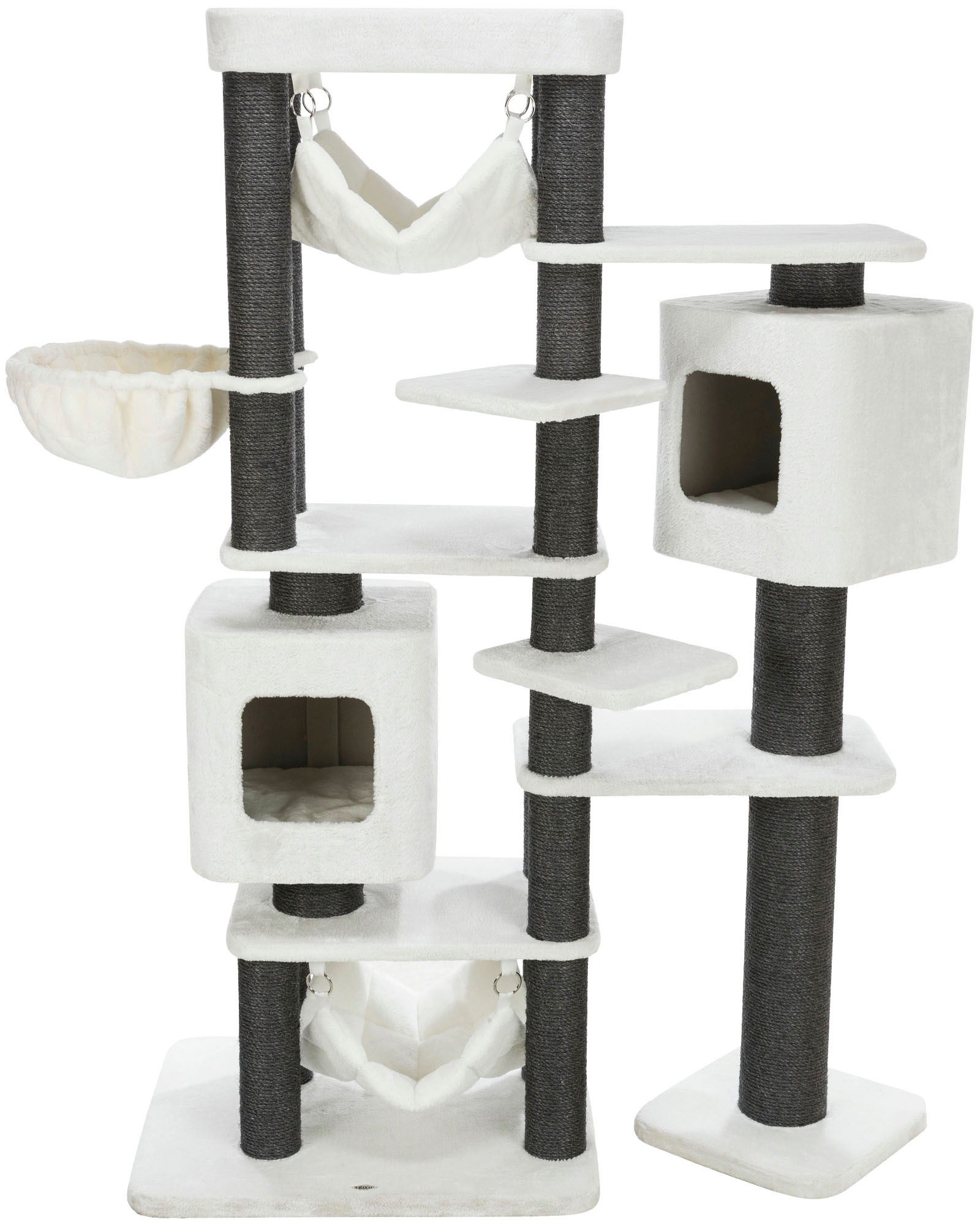 Bild von TRIXIE Kratzbaum »Katzen Starter Set Lionello«, hoch, inkl. Napfunterlage, Napf-Set und Rasselbälle-Set