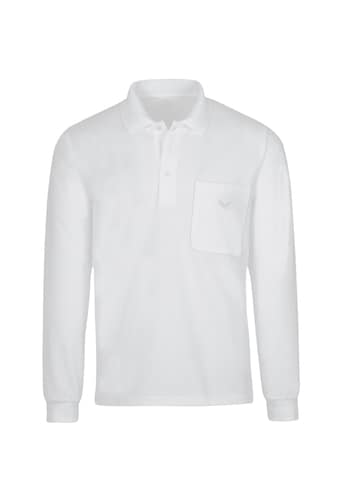 Poloshirt »TRIGEMA Langarm Poloshirt aus Baumwolle«, (1 tlg.)