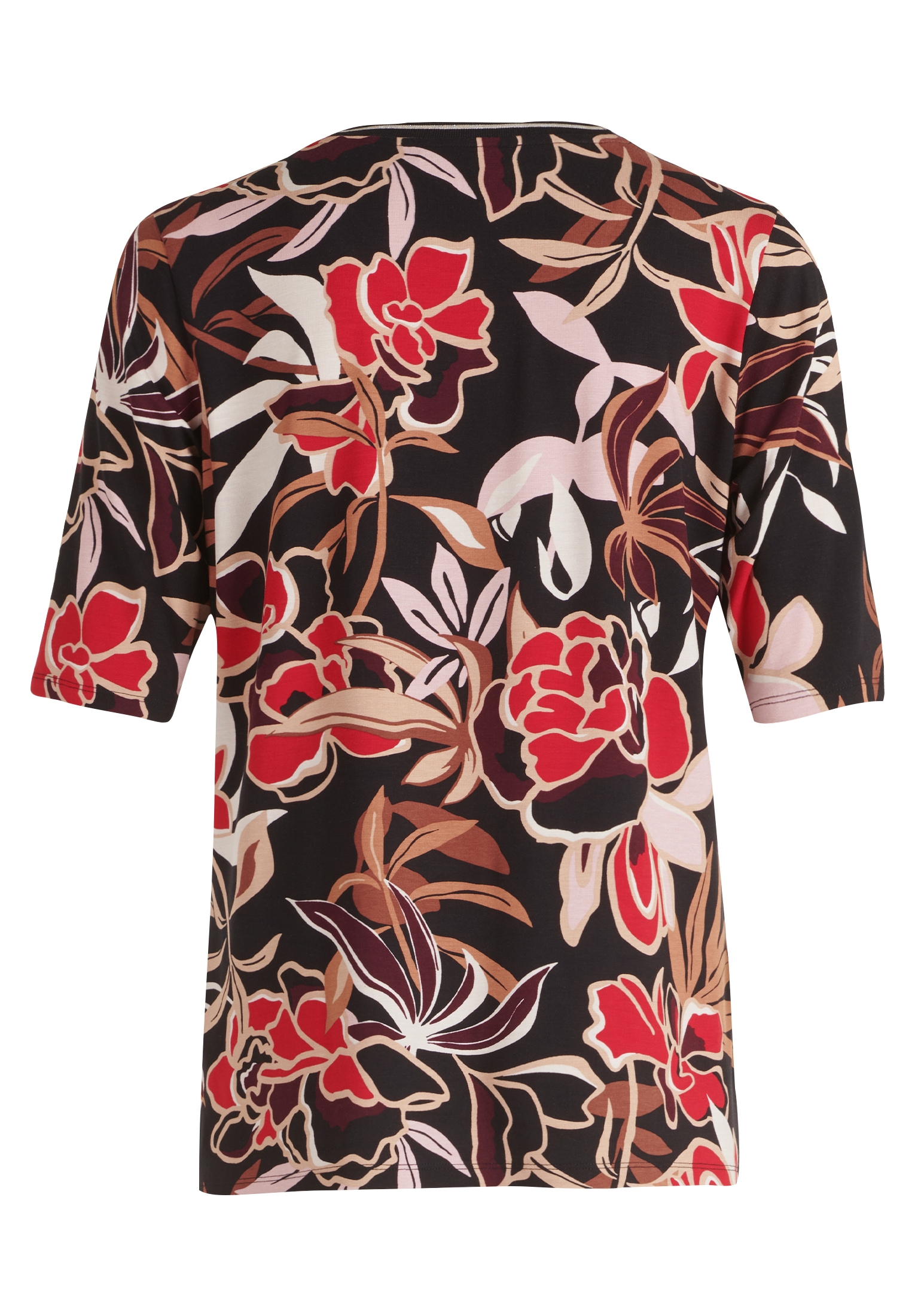 Betty Barclay Kurzarmshirt »Betty Barclay Basic Shirt mit Print«, Rippbündchen