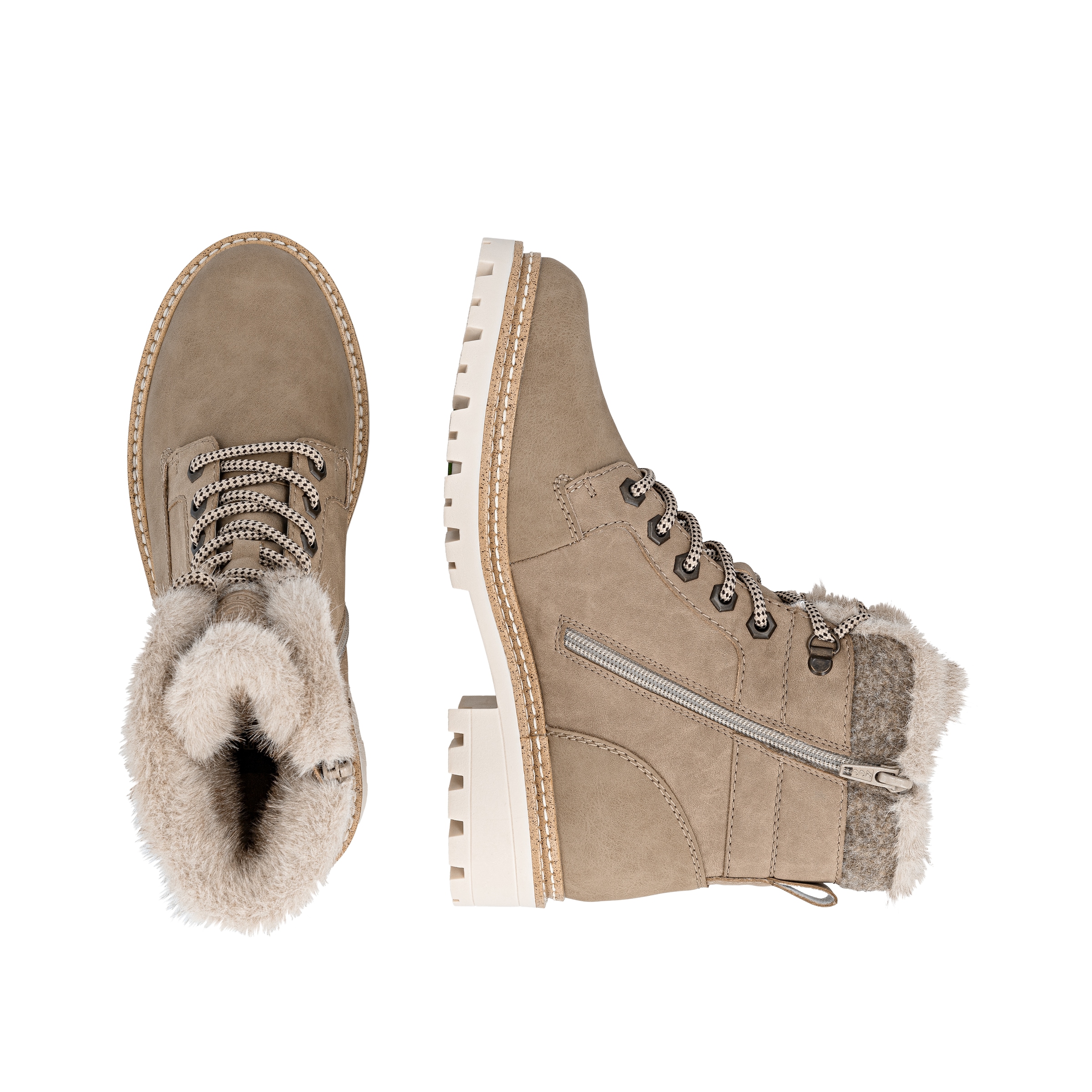 Remonte Winterstiefelette »Elisabeth Hurley-Collection«, Schnürboots mit wasserabweisender TEX-Membran und Fiber Grip