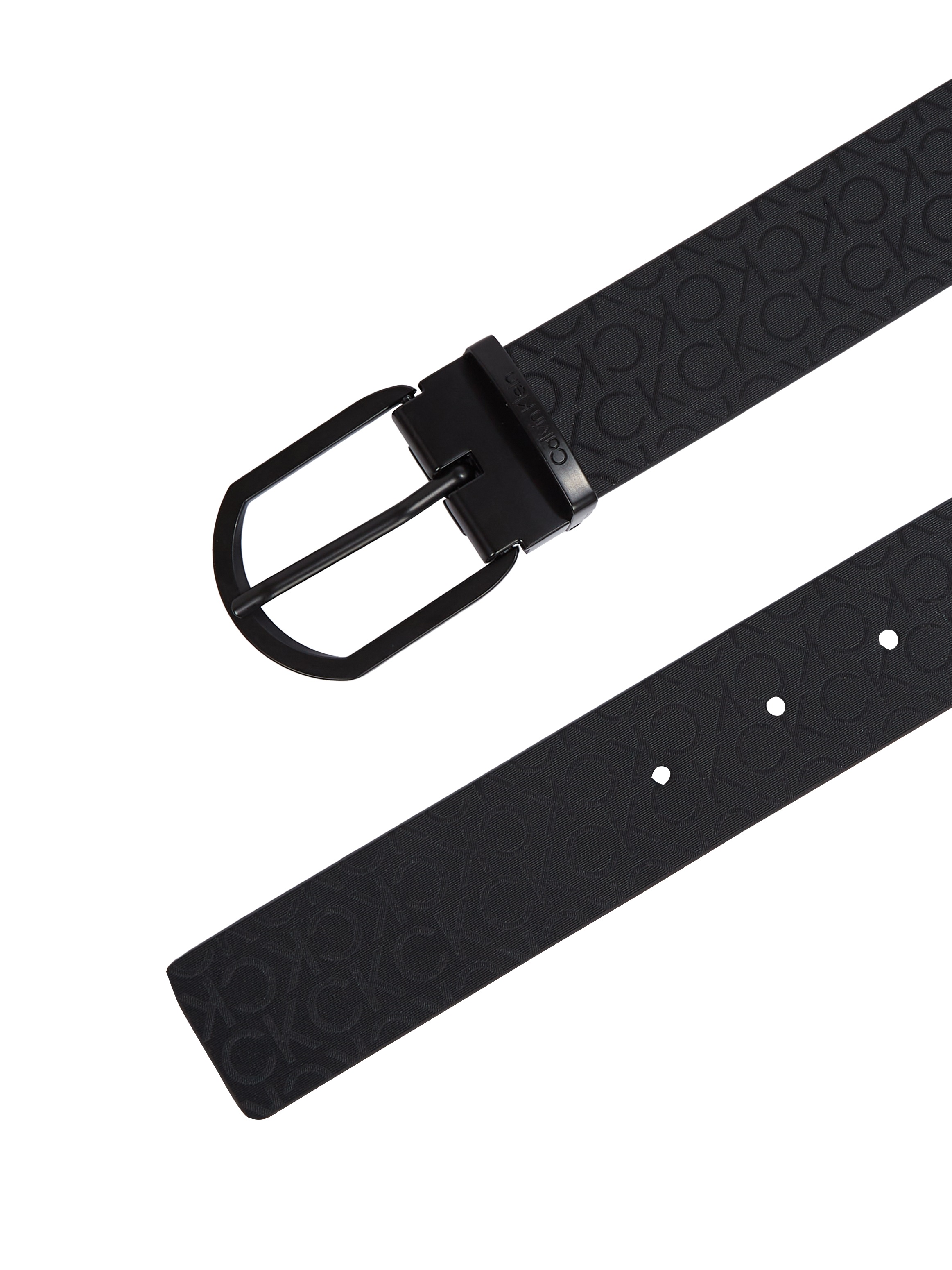 Calvin Klein Ledergürtel »ADJ CASUAL ROUND MONO 35MM«, mit Logo-Print