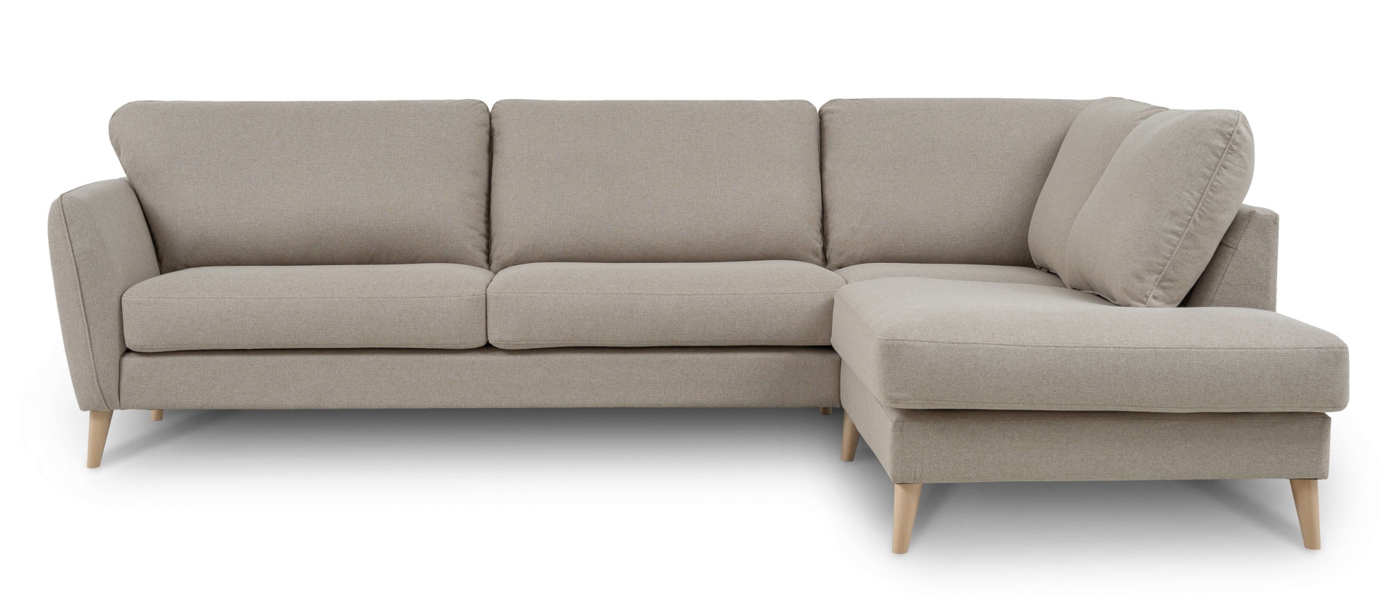 Home affaire Ecksofa »MARSEILLE 278/202 cm, L-Form, Ottom. rechts/links«, Massivholzbeine aus Eiche, in verschieden Bezügen und Farbvarianten