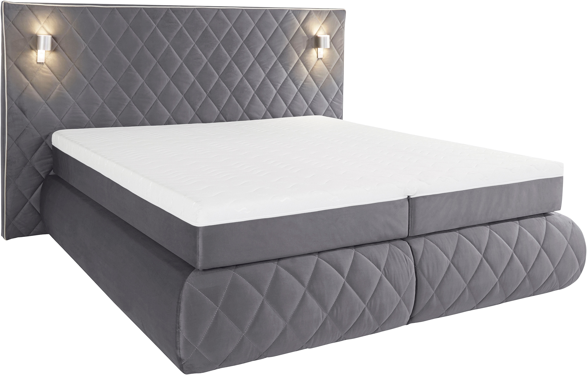 Places of Style Boxspringbett Alaric, wahlweise mit und ohne LED-Beleuchtun günstig online kaufen