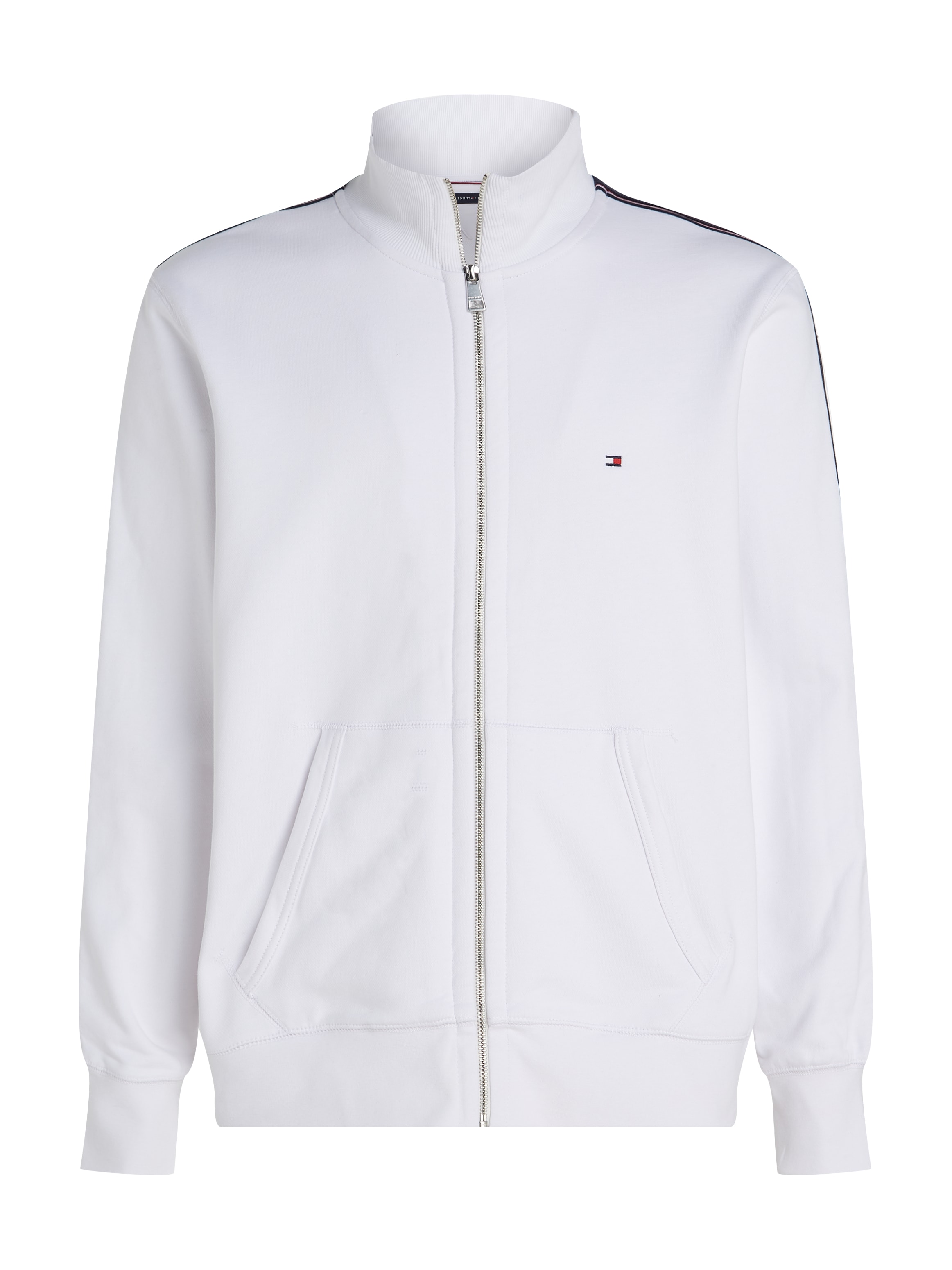 Tommy Hilfiger Sweatjacke »GLOBAL STRIPE ZT STAND COLLAR«