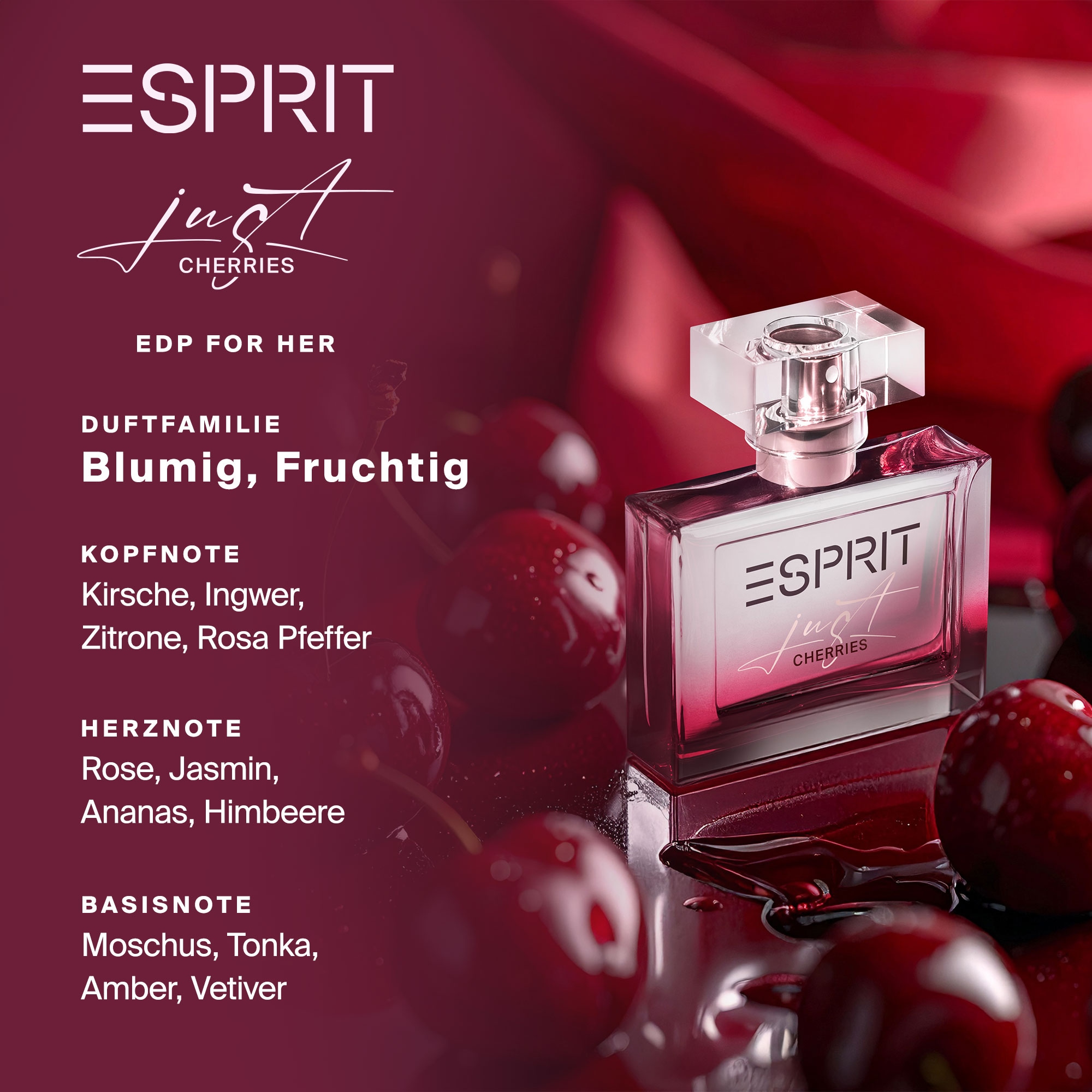 Esprit Eau de Parfum »ESPRIT JUST CHERRIES for her EdP 20 ml«