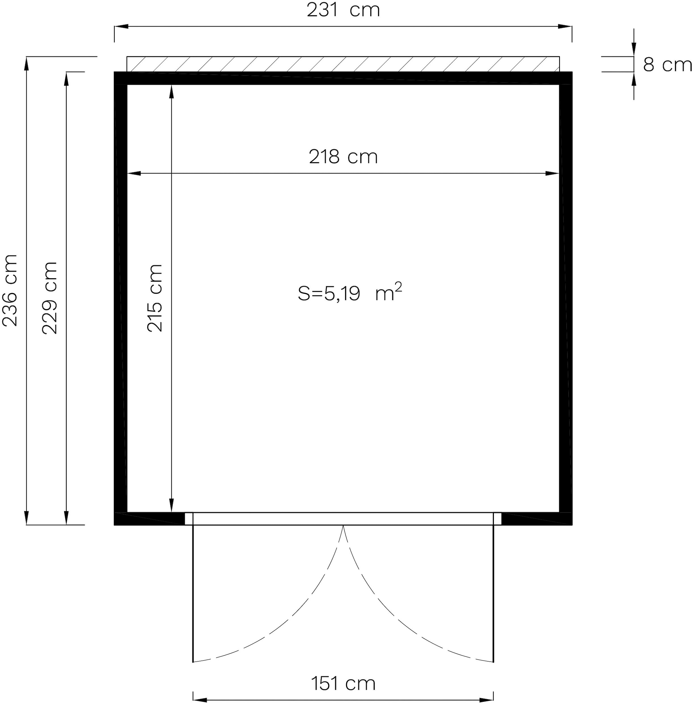 BERTILO Gartenhaus »HPL 1, in verschiedenen Farben« Fassaden-HPL in Architekturqualität, witterungsbeständig, farbstabil