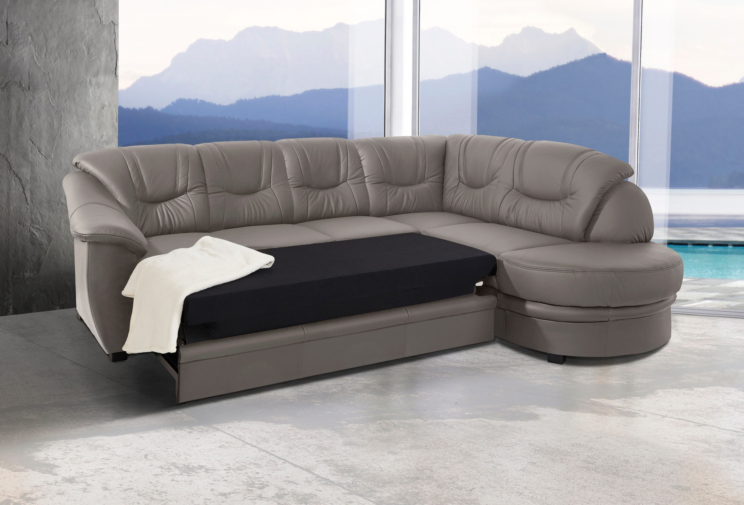 sit&more Ecksofa »Savoni L-Form«, wahlweise mit Bettfunktion