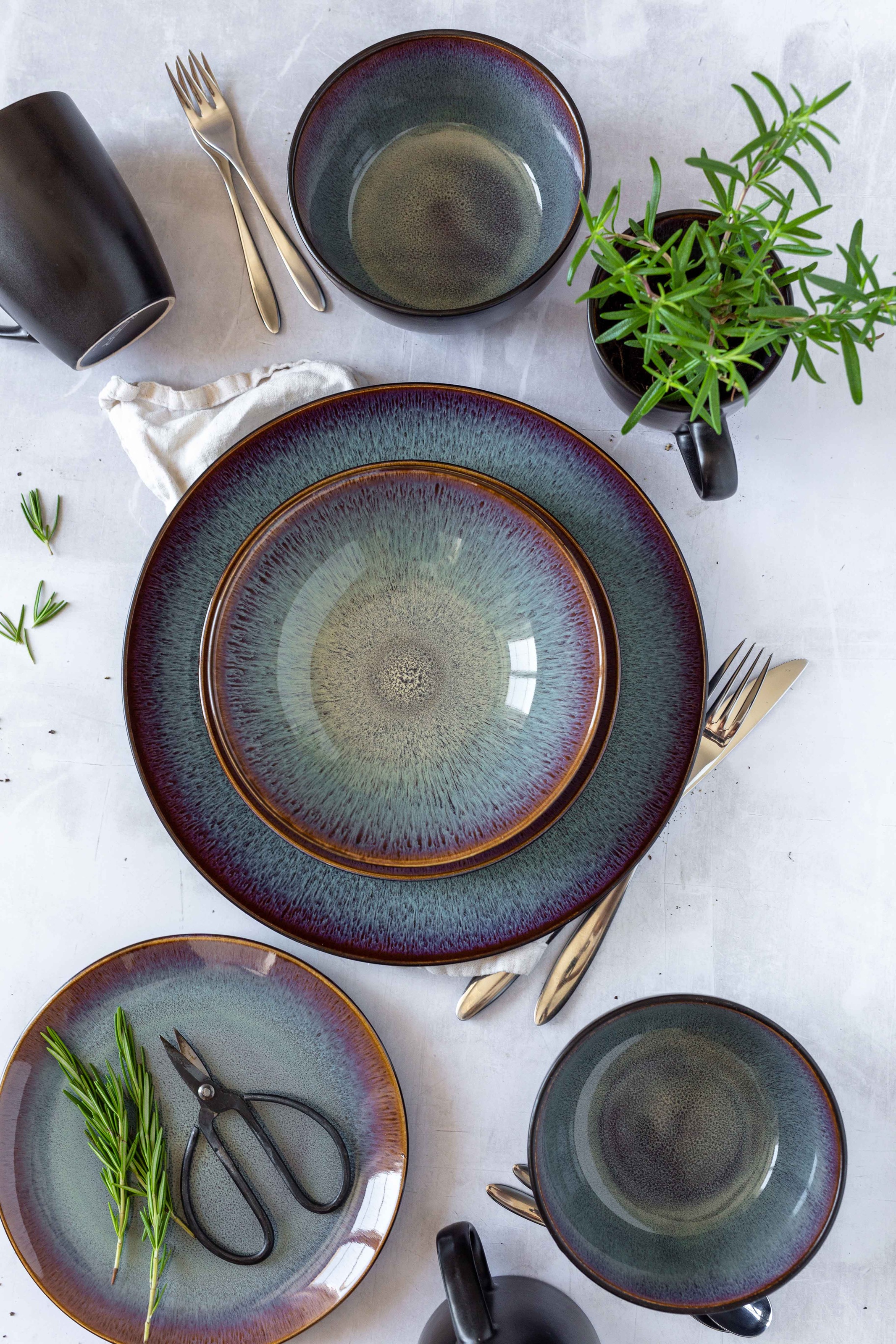 MÄSER Kombiservice »TEONA, Kombiservice, Steinzeug« Geschirr-Set, Service günstig online kaufen