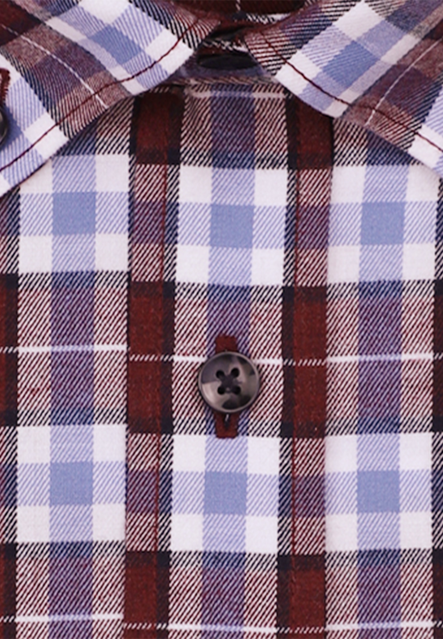 seidensticker Flanellhemd »Slim«, Slim Langarm Button-Down-Kragen Karo