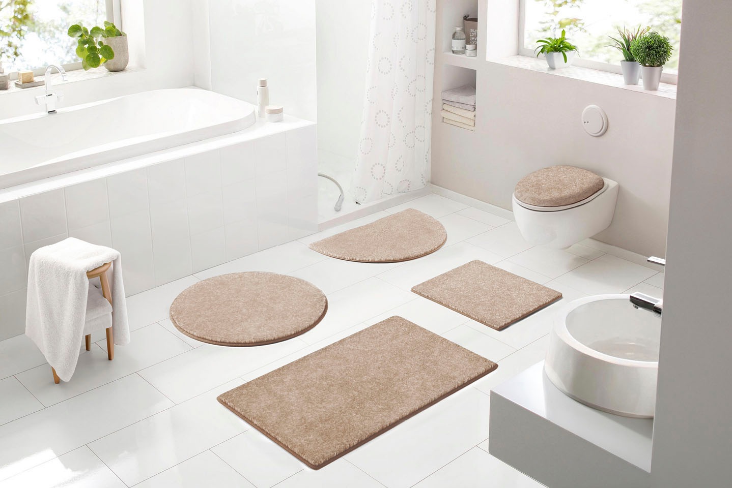 Grund Badematte »Melli« Höhe 17 mm rutschhemmend beschichtet fußbodenheizun günstig online kaufen