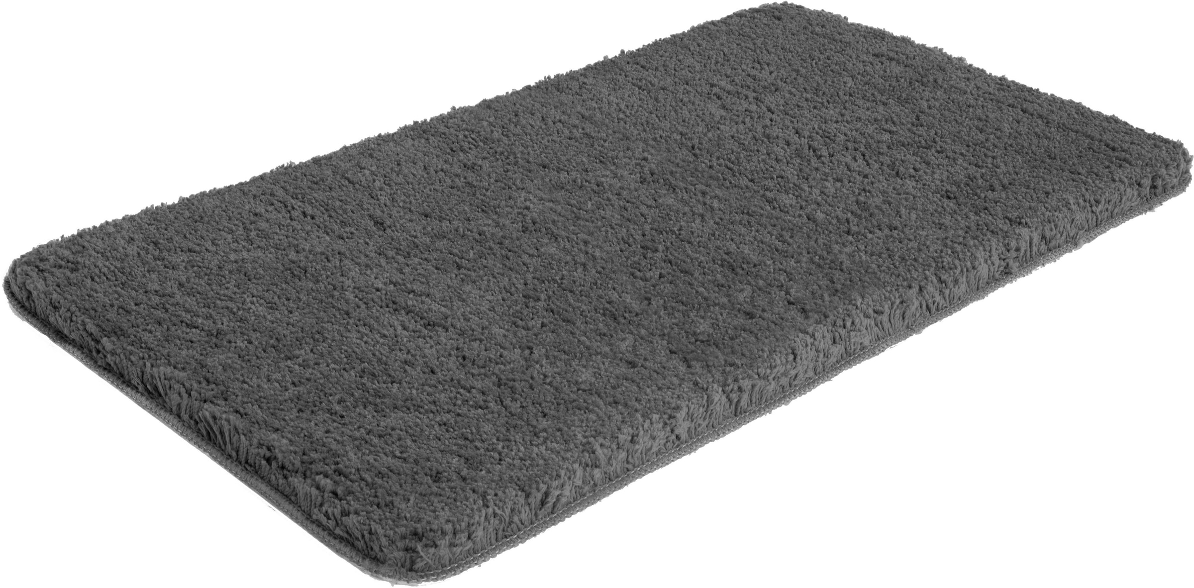 my home Badematte »Sanremo, Badvorleger, Badezimmer Teppich, sehr weich«, rutschhemmend beschichtet, fußbodenheizungsgeeignet-schnell trocknend, Badteppich, unifarben, rechteckig, rund & als 3-tlg. Set erhältlich