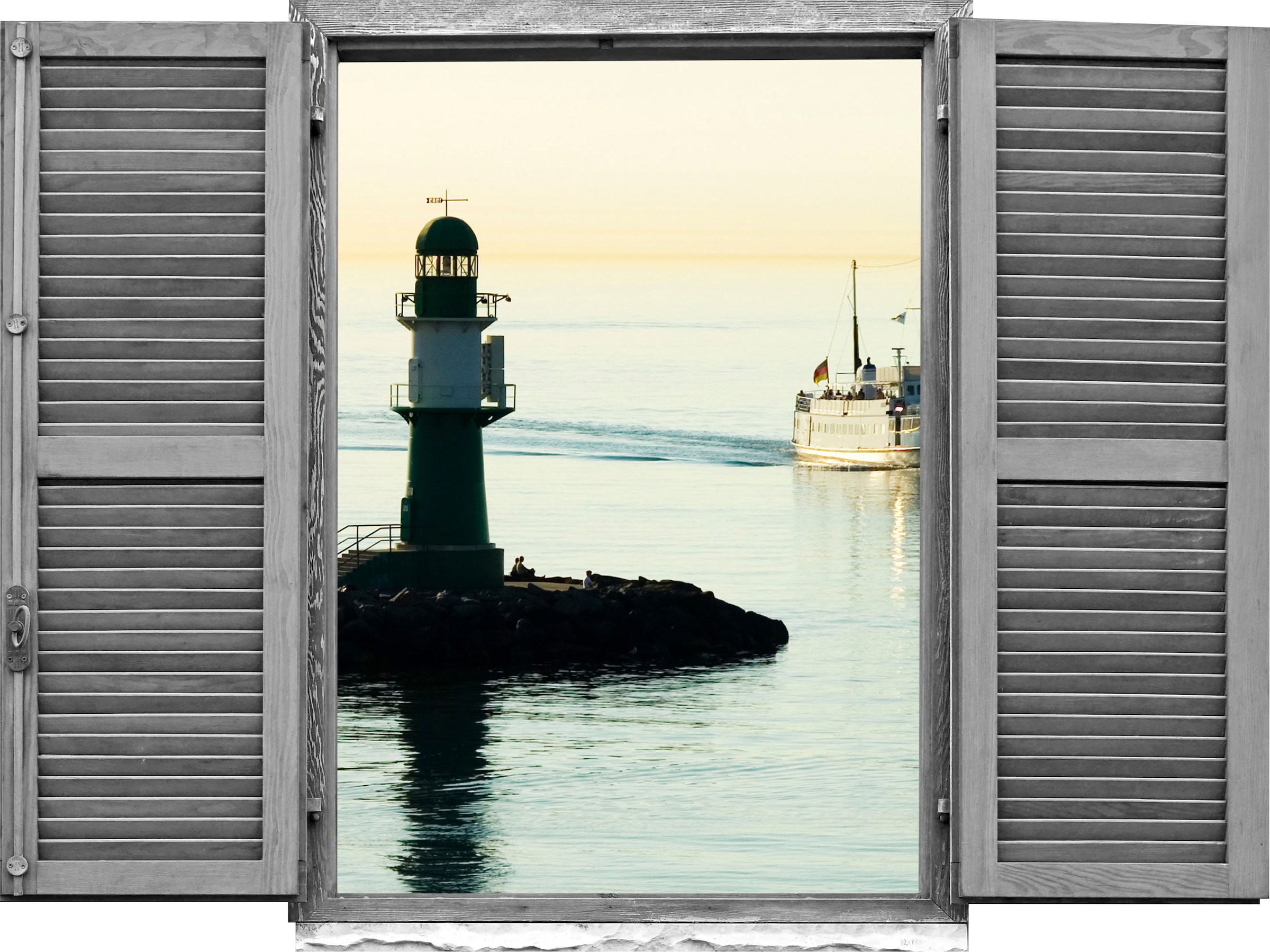 queence Wandtattoo »Leuchtturm« Wandsticker, Wandbild, selbstklebend, 3D, F günstig online kaufen