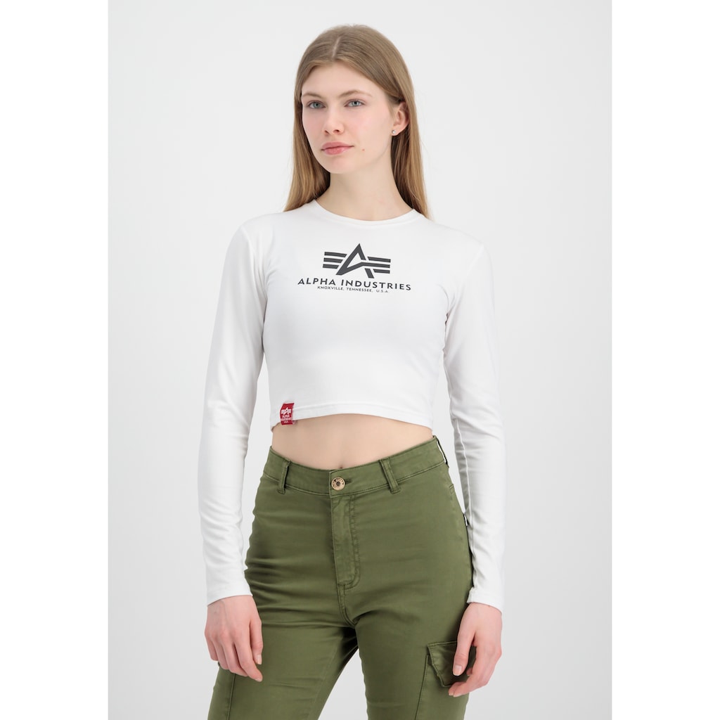 Alpha Industries Longsleeve »ALPHA INDUSTRIES Women - Longsleeves Basic Cropped LS Wmn«