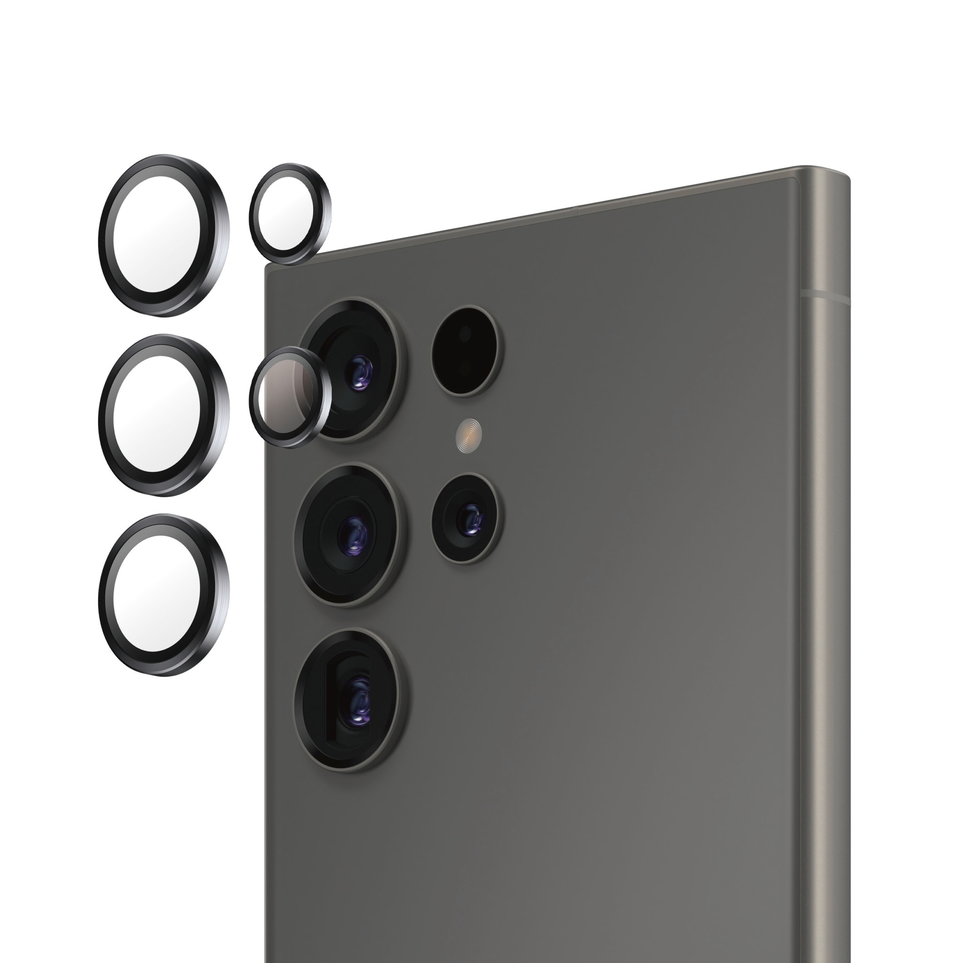 PanzerGlass Kameraschutzglas »Hoop Camera Lens Protection« für Samsung Galaxy S25 Ultra Kameraschutz, Schutzfolie, Schutzglas, kratz- & stoßfest