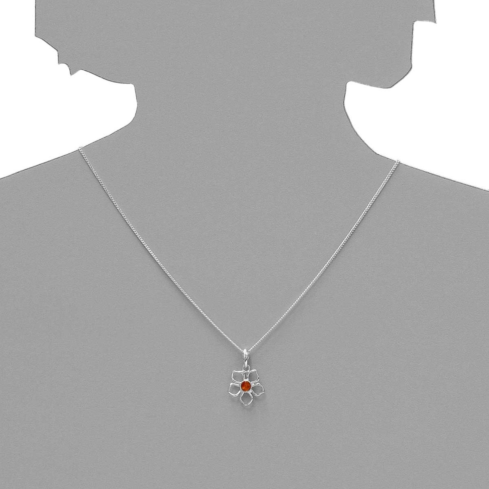 OSTSEE-SCHMUCK Kettenanhänger »Ostsee-Schmuck Anhänger Blüte 17 mm Anhänger Blüte 17 mm«, (1 tlg.)