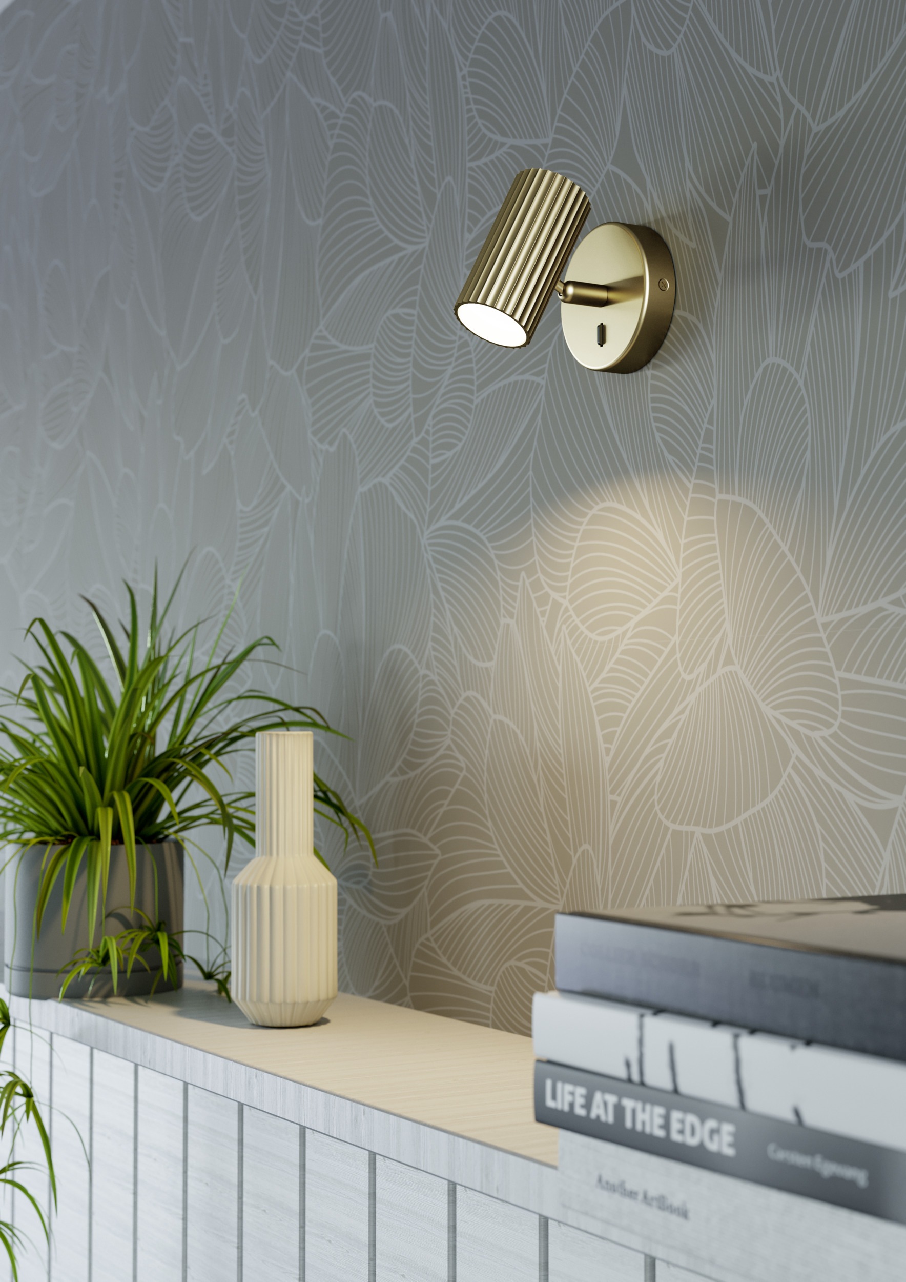 EGLO Wandleuchte »PORTILLO Wandlampe - Alu, Stahl - GU10 - 1X5W - IP20« GU10 1 Stk. Wandstrahler, Wandspot, Wohnzimmer, Flur, L10,5 x H11 x AL12,5 cm