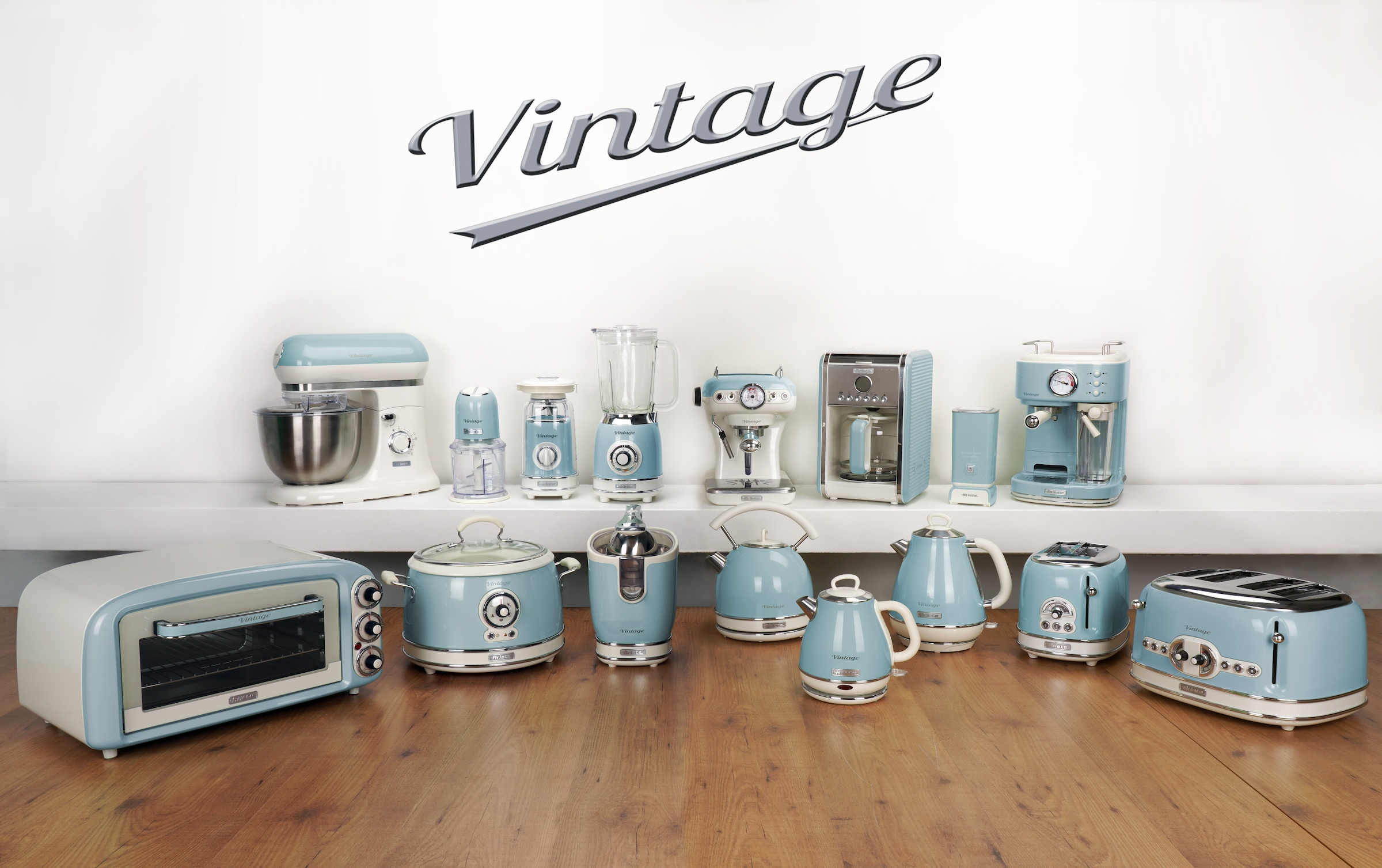 Ariete Wasserkocher »2868BL Vintage blau« 1 l 1630 W