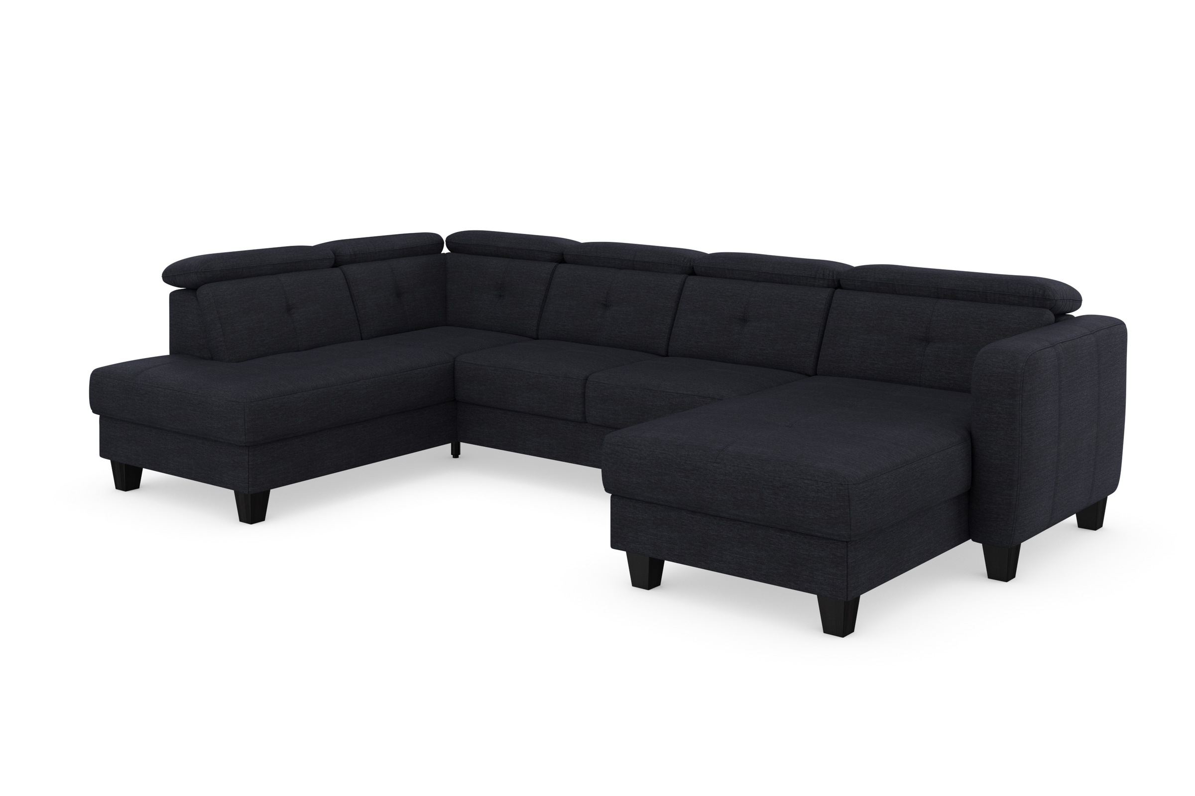 sit&more Wohnlandschaft »Belluci U-Form«, Kopfteilverstellung und Federkern, wahlweise mit Bettfunktion