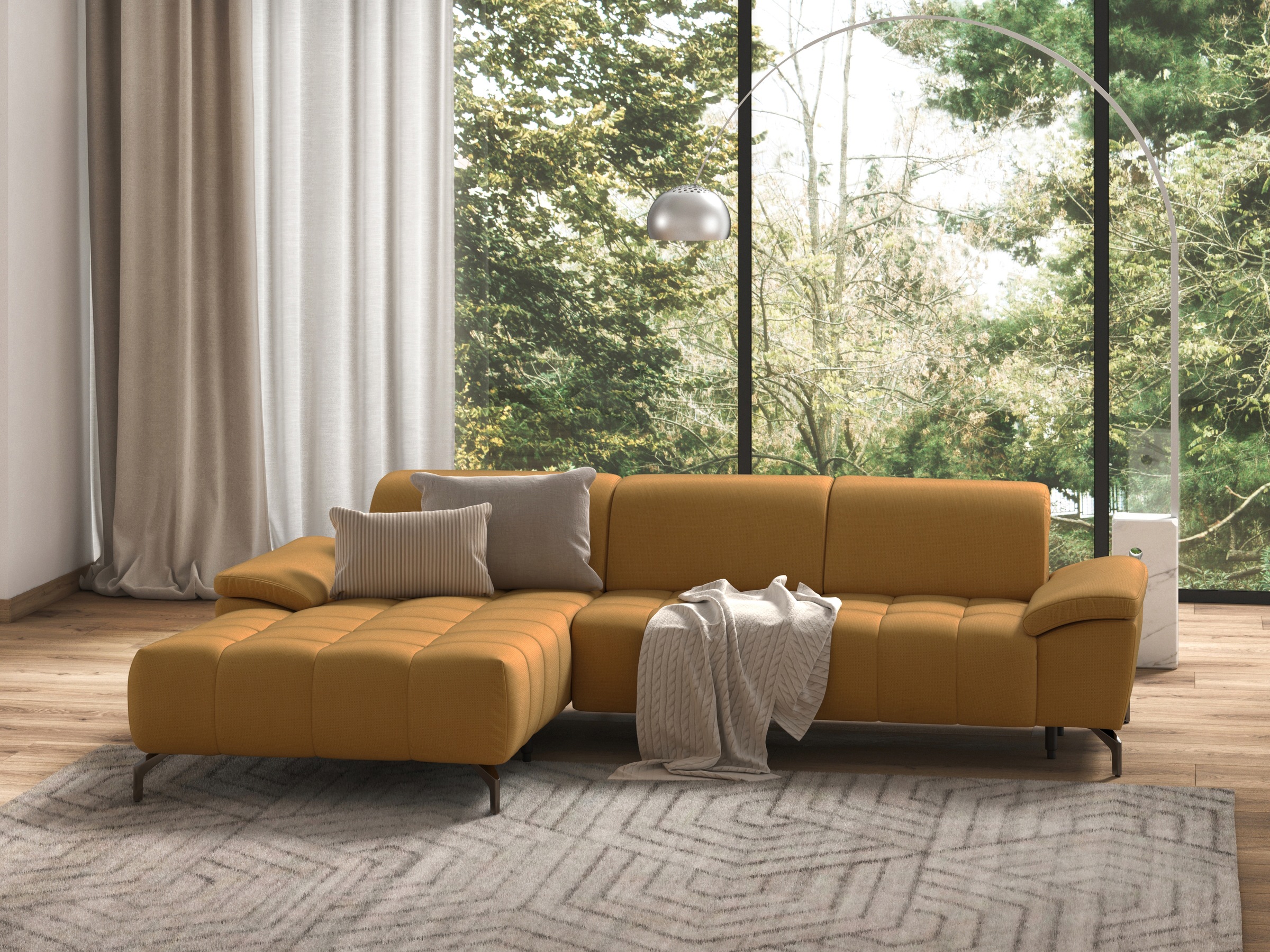 sit&more Ecksofa »Cool L-Form«, wahlweise mit Kopfteilverstellung und Vorzi günstig online kaufen