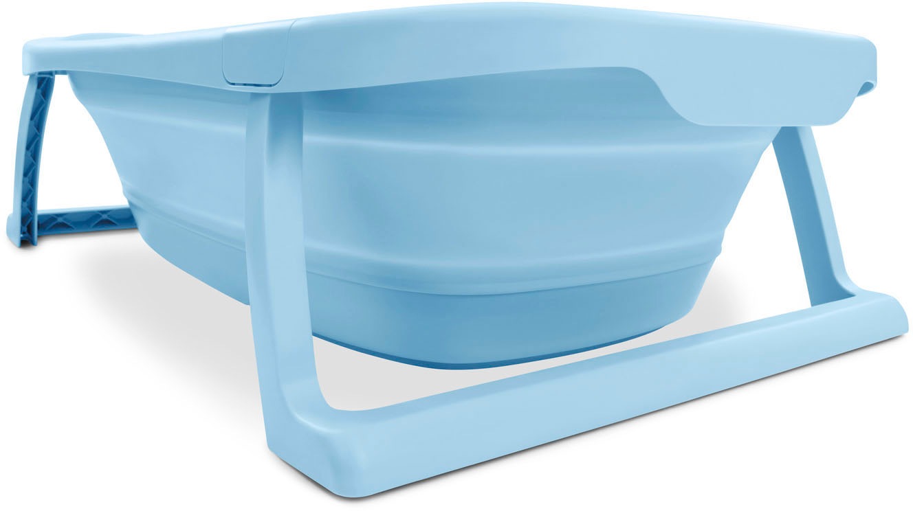 Hauck Babybadewanne »Wash N Fold M, Light Blue«, Faltbadewanne mit Wassertemperaturmessung am Ablaufstopfen